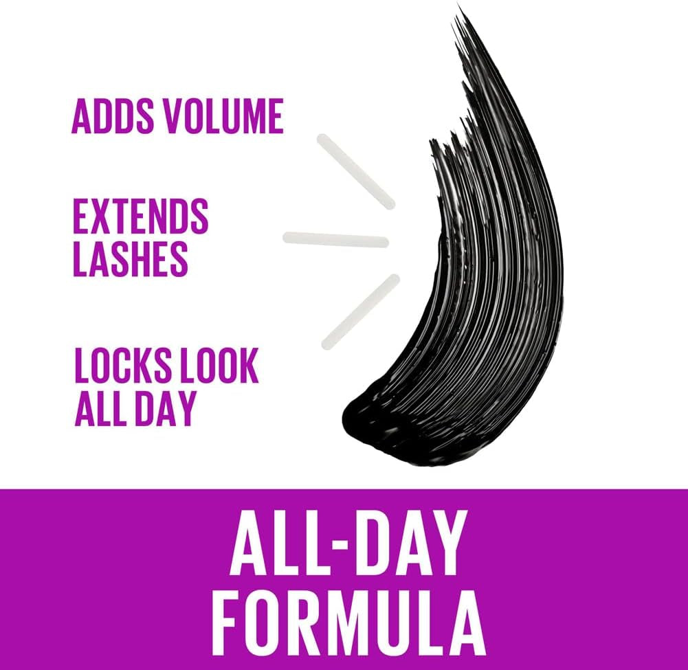 New York Falsies Lash Lift Mascara, Long-Lasting 16 Hours, Deepest Black