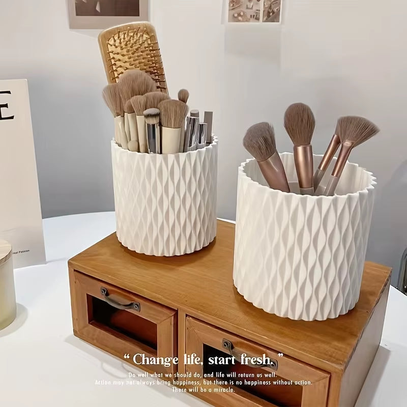 360-Degree Rotating Desktop Cosmetic Storage Organizer for Makeup and Skincare Products