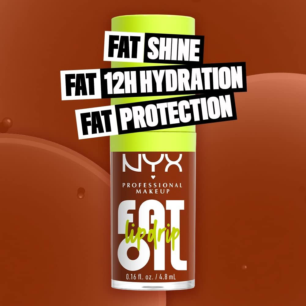 Fat Oil Lip Drip - Moisturizing Vegan Tinted Lip Gloss in Deep Caramel