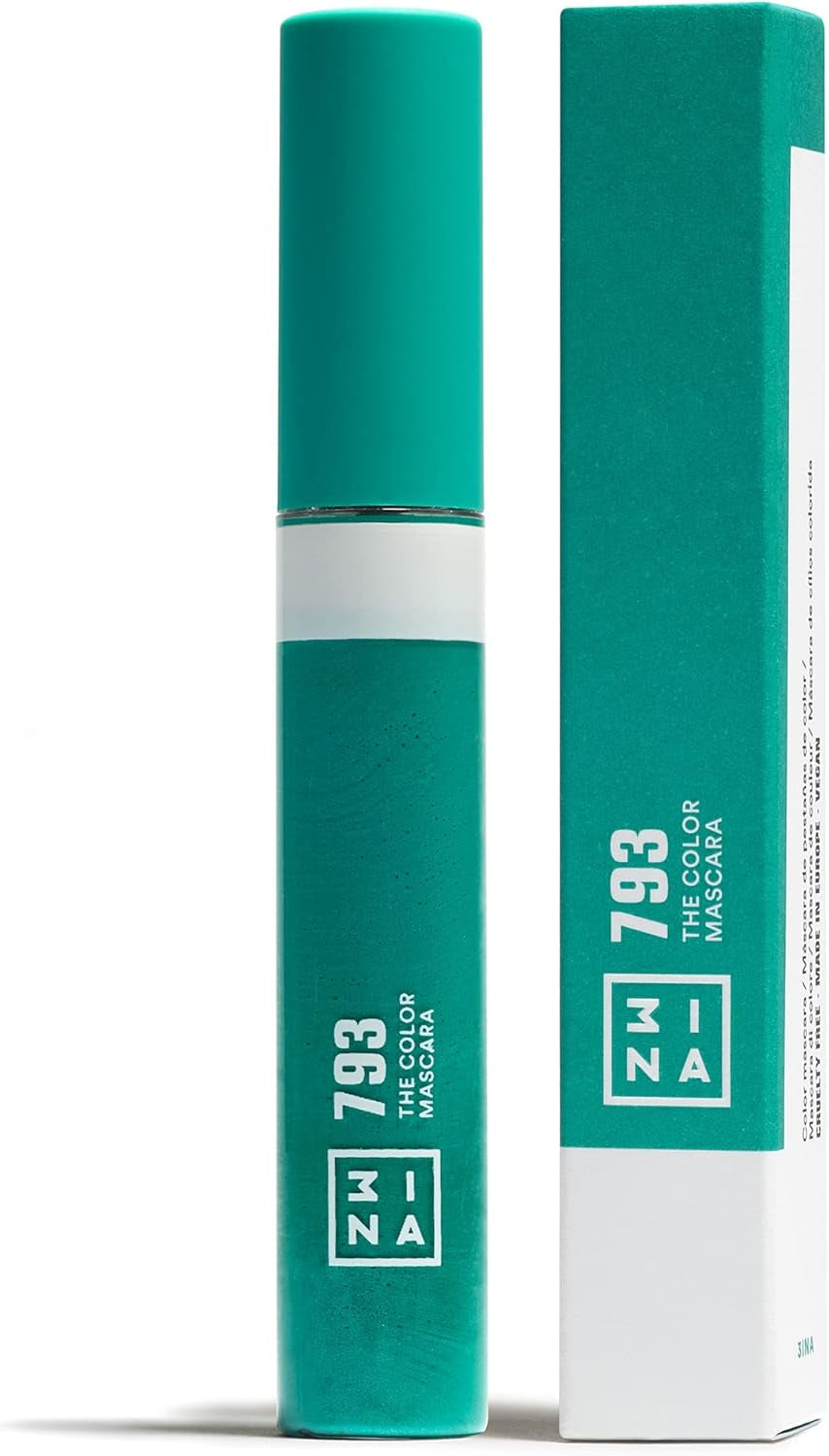 Colour Mascara 793 - Turquoise with Keratin for Enhanced Volume and Definition - Long-Lasting Formula for Sensitive Eyes - Highly Pigmented - Vegan and Cruelty-Free