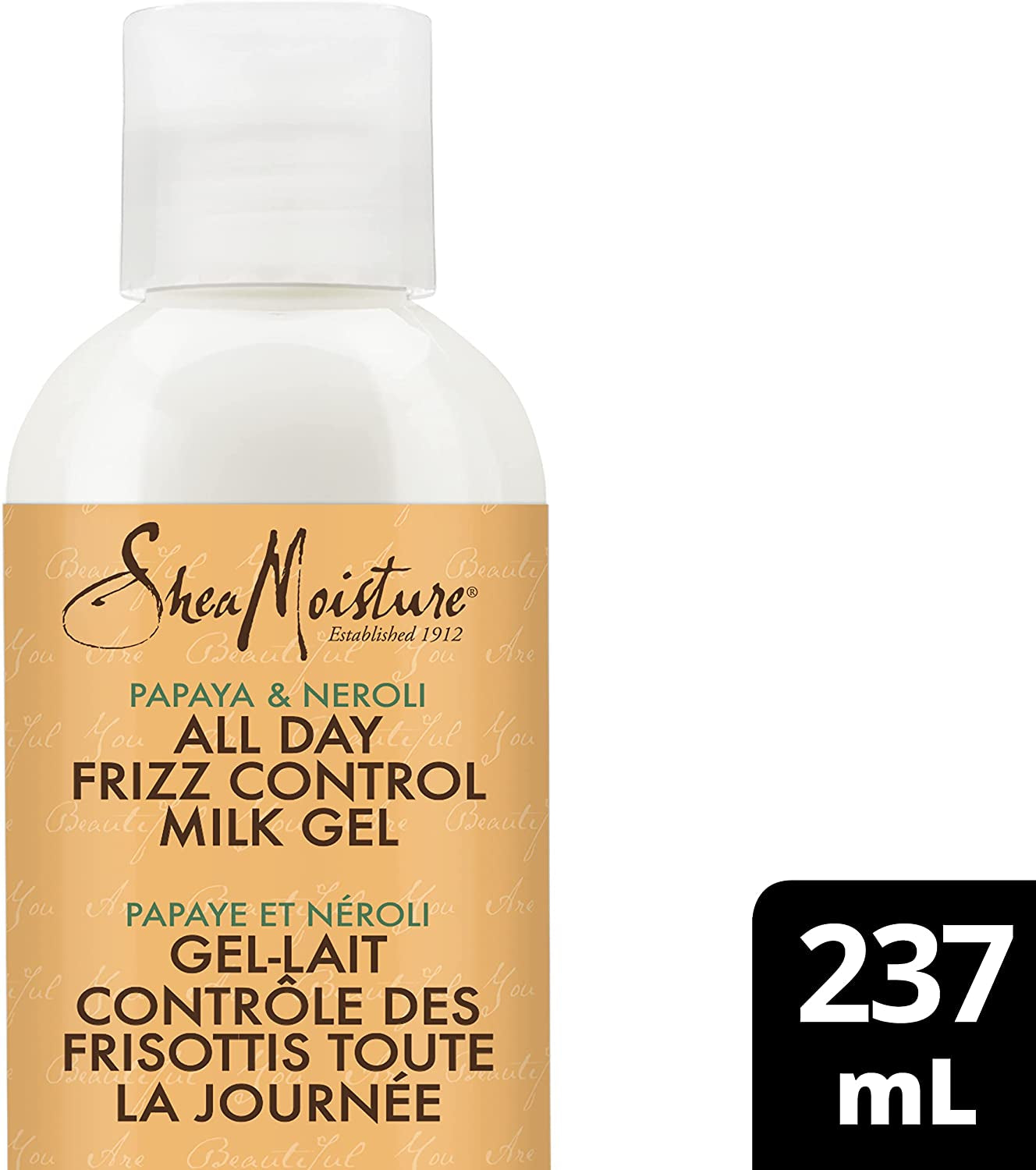 Milk Gel for Wavy and Curly Hair with Papaya and Neroli - Paraben-Free Curl Gel, 8 Ounces