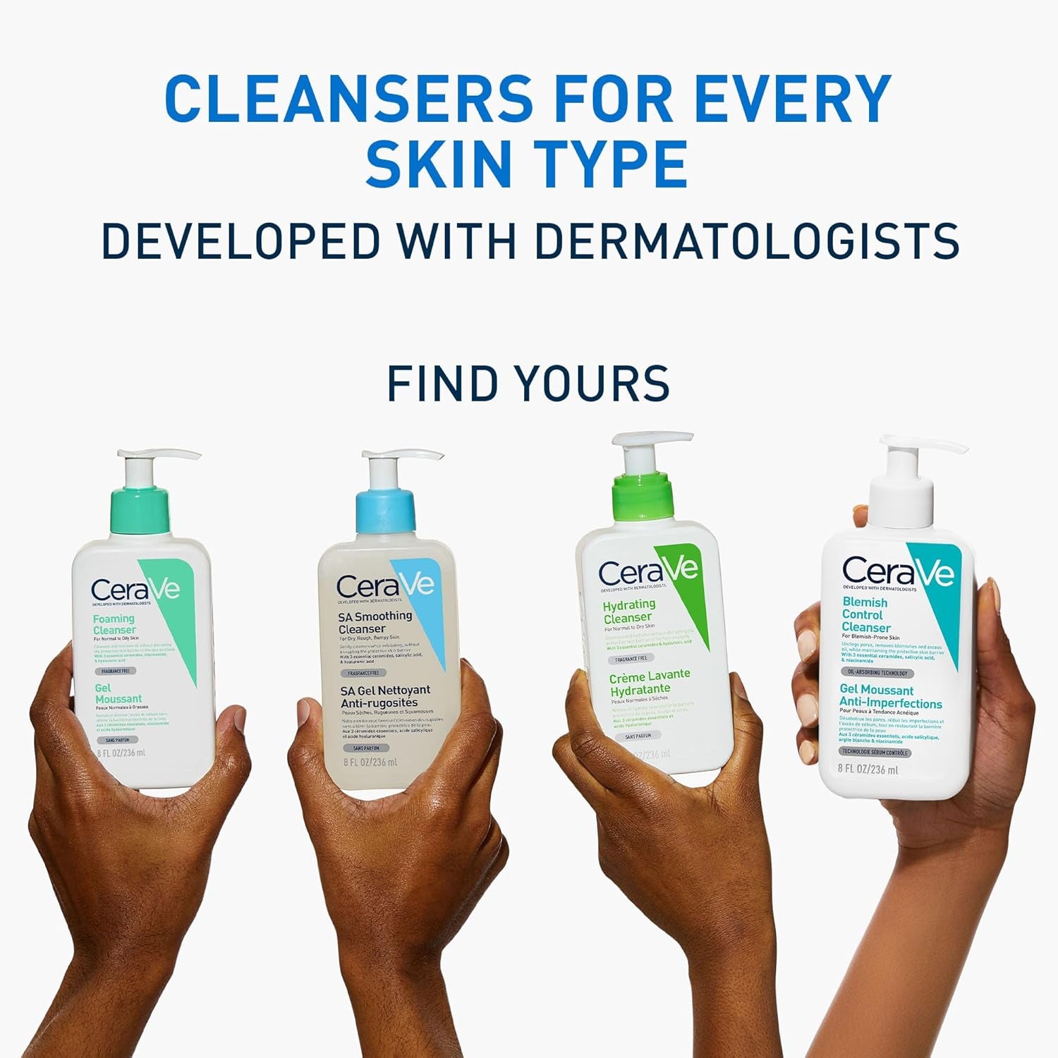 Blemish Control Gel Cleanser 236ml for Acne-Prone Skin with 2% Salicylic Acid, Niacinamide, Purifying Clay, and Ceramides - Lightweight and Oil-Absorbing Formula
