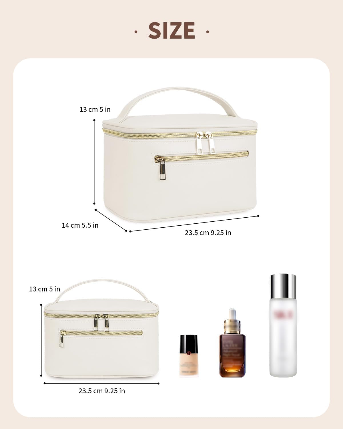 Cosmetic Organizer and Travel Makeup Bag for Women