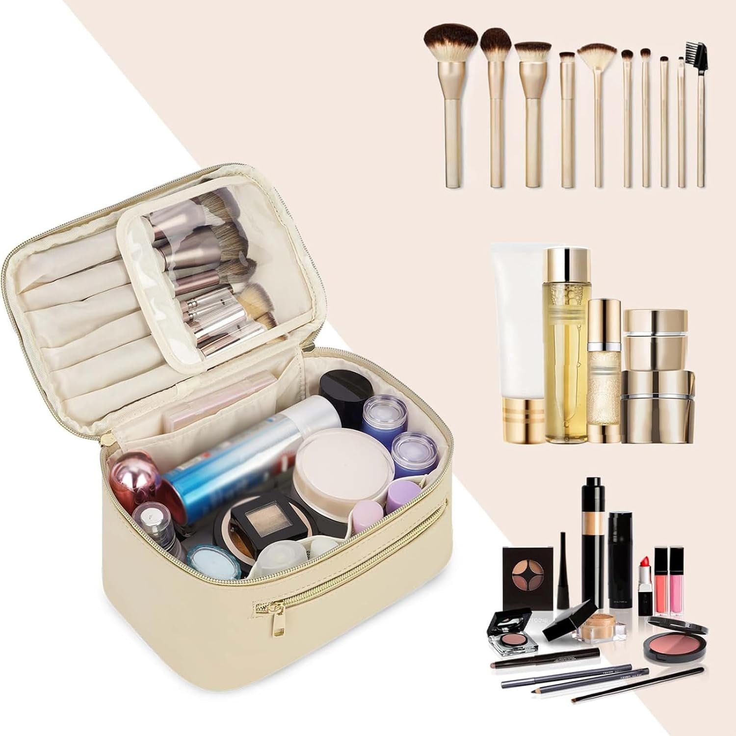Cosmetic Organizer and Travel Makeup Bag for Women