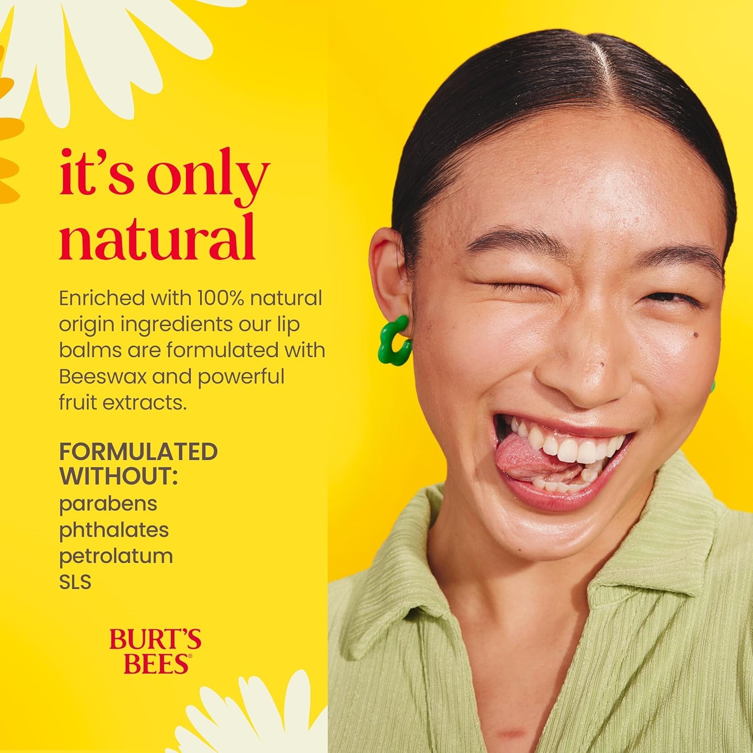 Natural Origin Moisturizing Lip Balm with Sweet Mandarin, 4.25g Tube