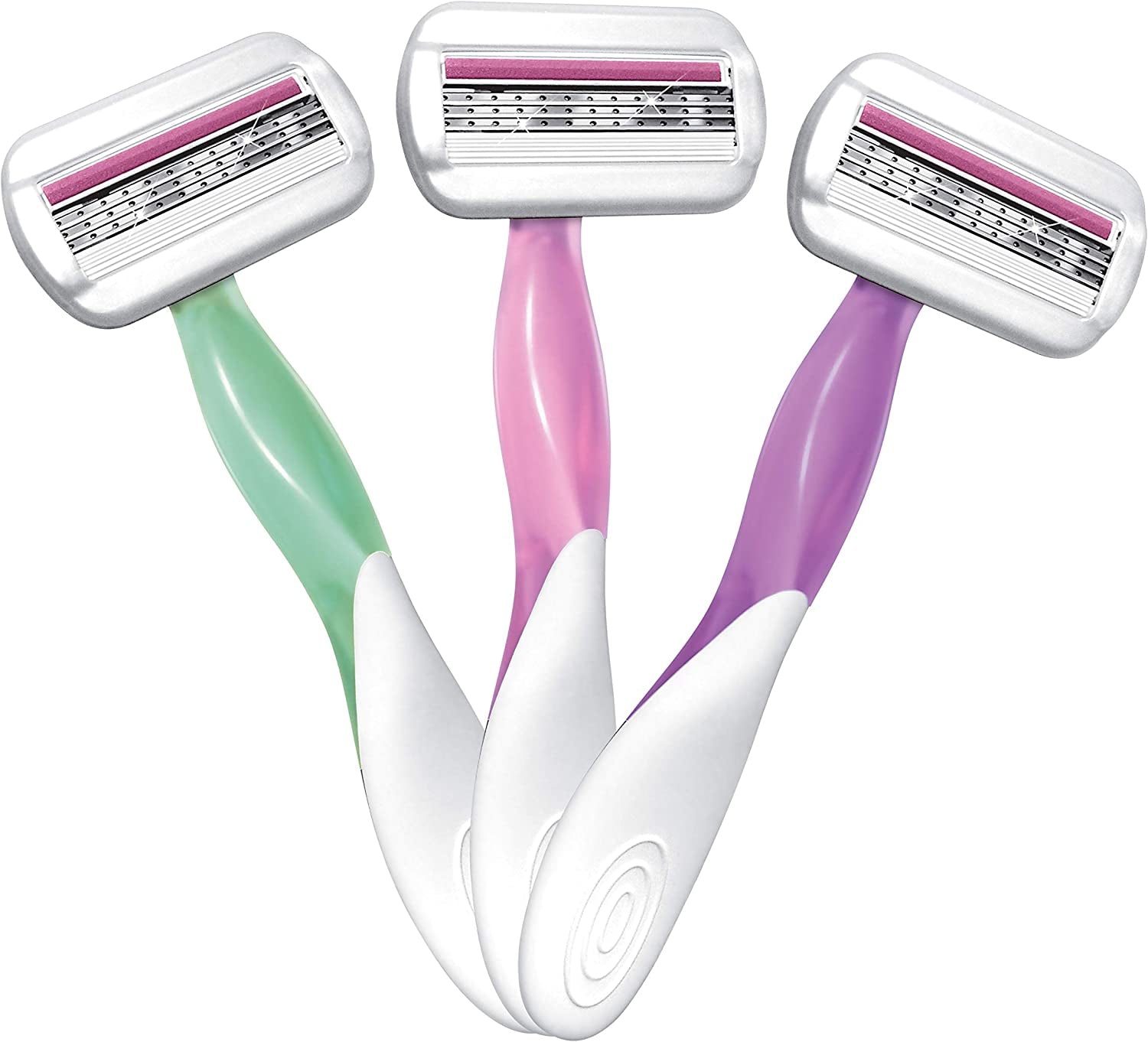 Soleil Sensitive Women's Disposable Shaving Razors - Set of 3, Purple, Model 7048