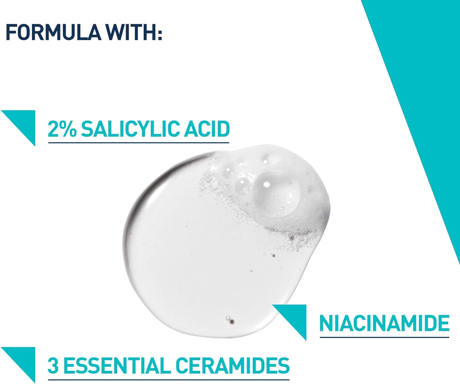 Blemish Control Gel Cleanser 236ml for Acne-Prone Skin with 2% Salicylic Acid, Niacinamide, Purifying Clay, and Ceramides - Lightweight and Oil-Absorbing Formula