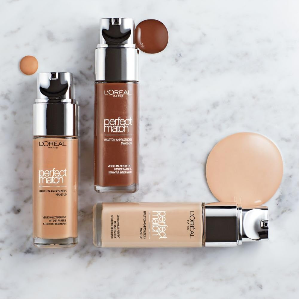 L'Oréal Paris Perfect Match Liquid Foundation with Hyaluronic Acid and Aloe Vera, Shade No. 2.R/2.C Rose Vanilla, 30 ml
