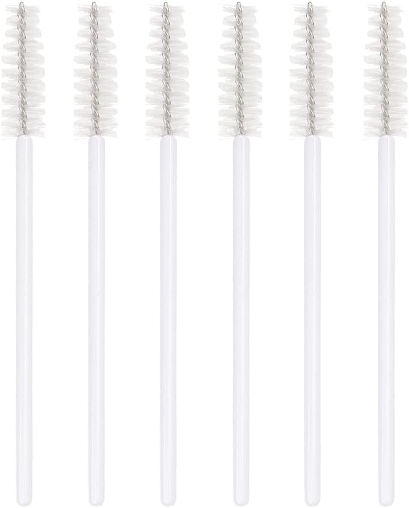 300 Disposable Eyelash Mascara Wands - Professional Lash Brush Applicators for Extensions, White
