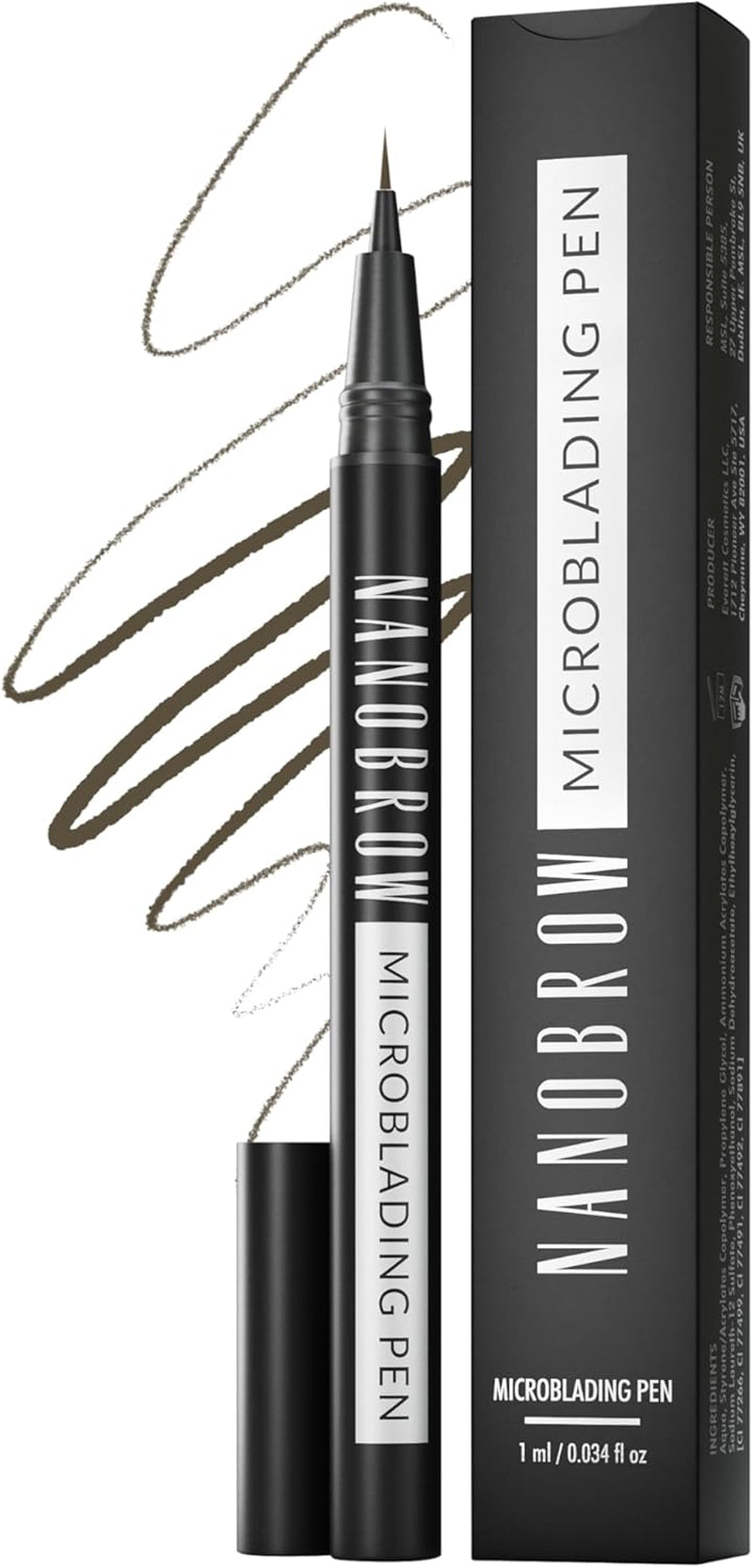 Microblading Eyebrow Makeup Marker in Brown - Achieve Enhanced, Dense, and Full Brows