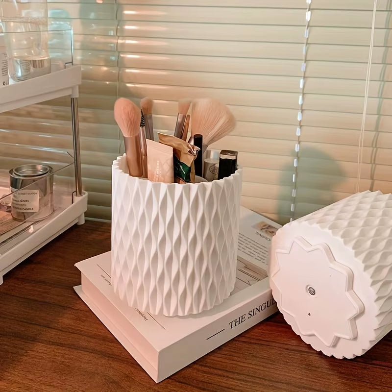 360-Degree Rotating Desktop Cosmetic Storage Organizer for Makeup and Skincare Products