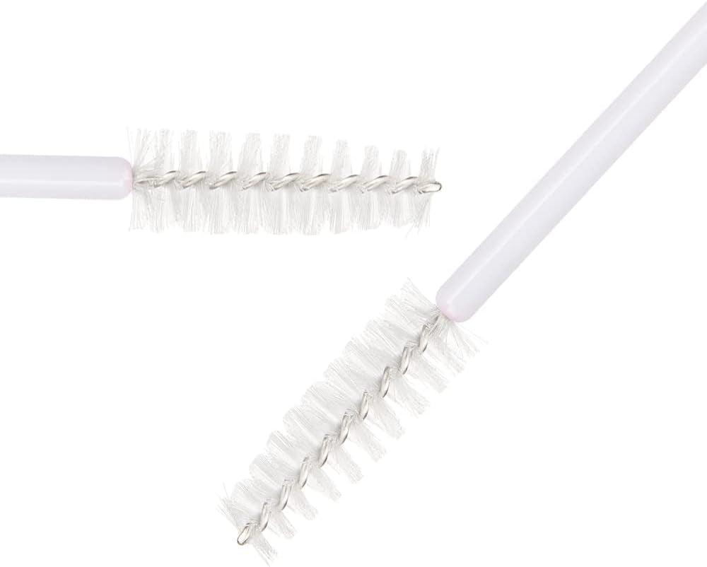 300 Disposable Eyelash Mascara Wands - Professional Lash Brush Applicators for Extensions, White