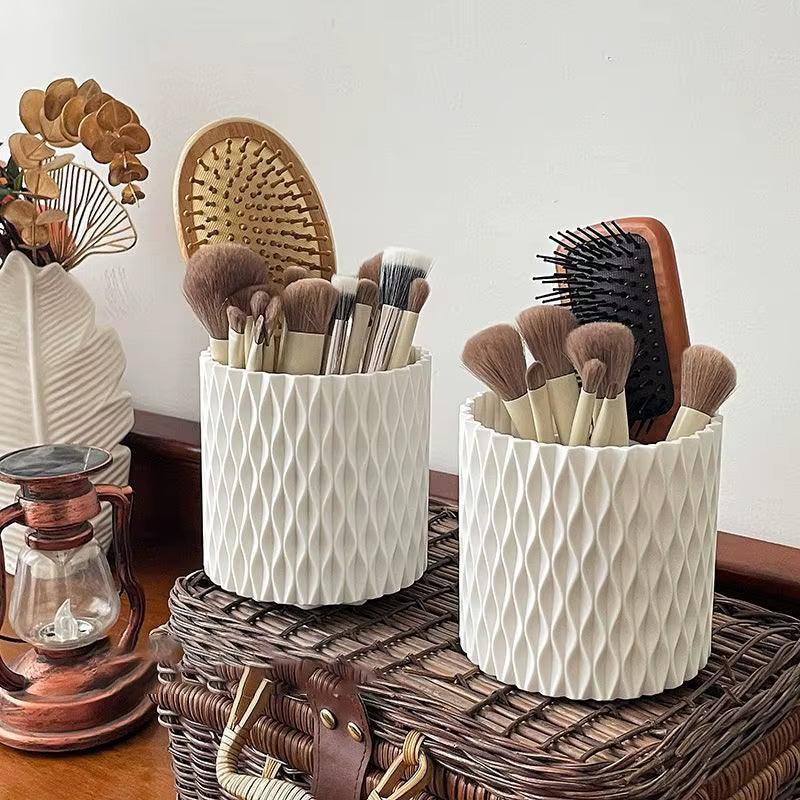 360-Degree Rotating Desktop Cosmetic Storage Organizer for Makeup and Skincare Products