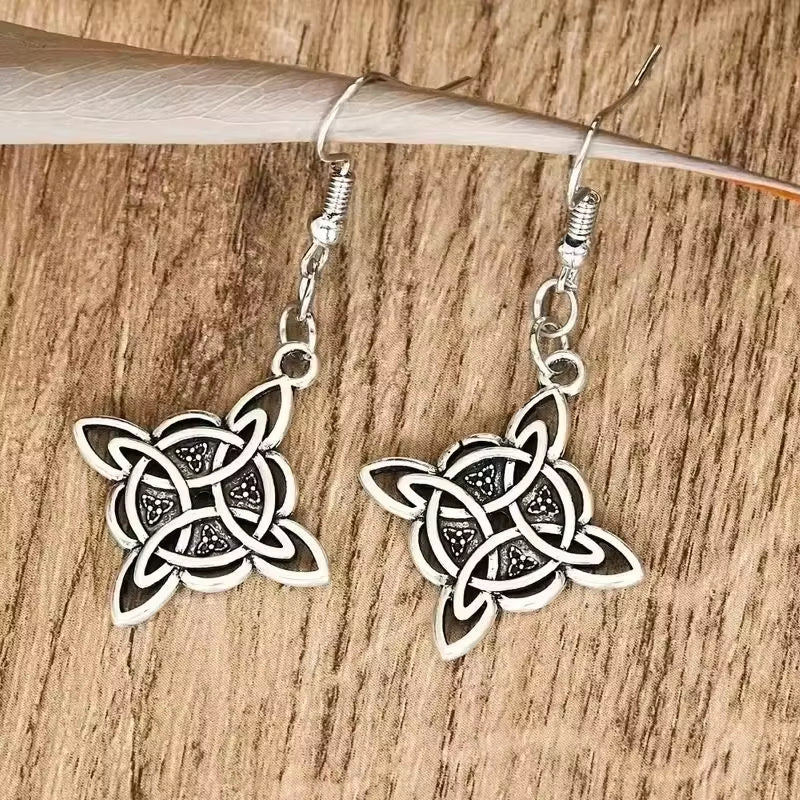 Vintage Witch Knot Earrings Magic Knot Pagan Wicca Symbol Earring for Women Celtic Knot Jewelry Gifts