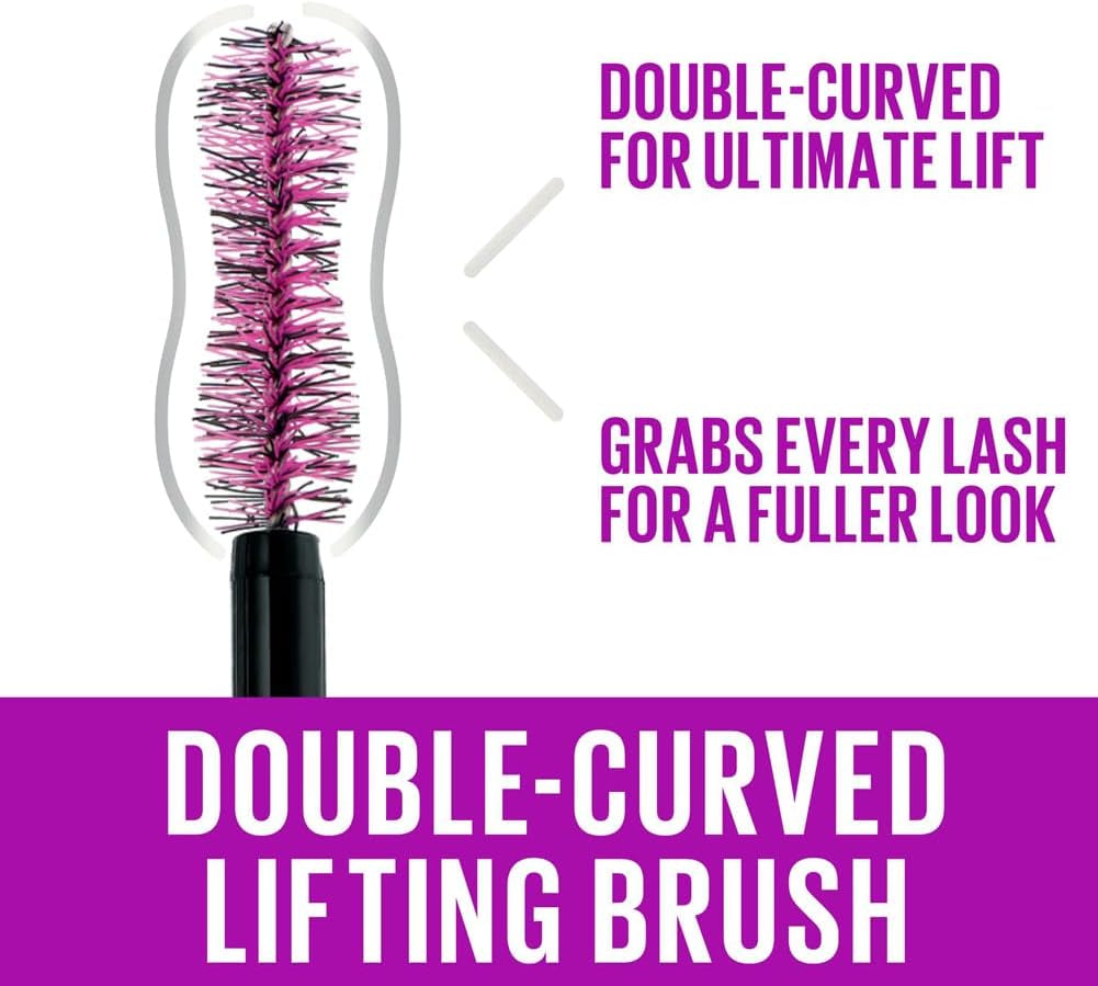 New York Falsies Lash Lift Mascara, Long-Lasting 16 Hours, Deepest Black