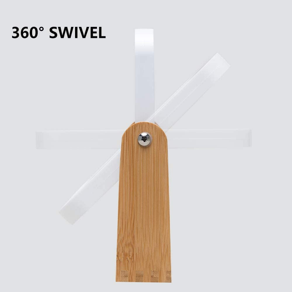 Professional Vanity Makeup Mirror with Bamboo Stand, 8-Inch Double-Sided 1X/3X Magnification and 360-Degree Swivel Design