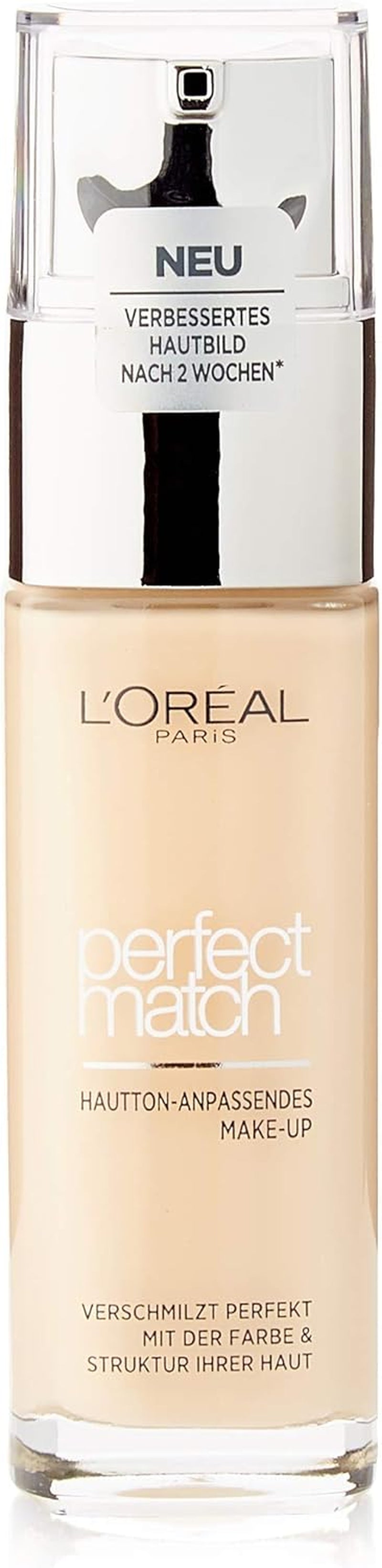 L'Oréal Paris Perfect Match Liquid Foundation with Hyaluronic Acid and Aloe Vera, Shade No. 2.D/2.W Golden Almond, 30 ml