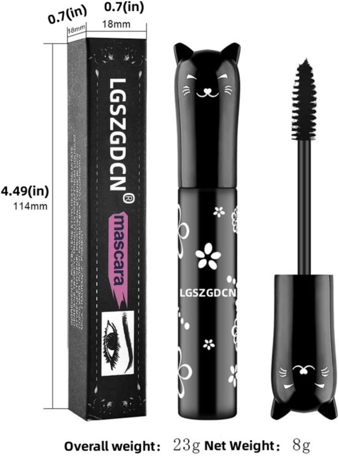 Cat Eye Waterproof Mascara in Blue - Fast-Drying, Curling, and Lengthening Formula for Stunning Eyelashes, Ideal for Parties and Stage Use