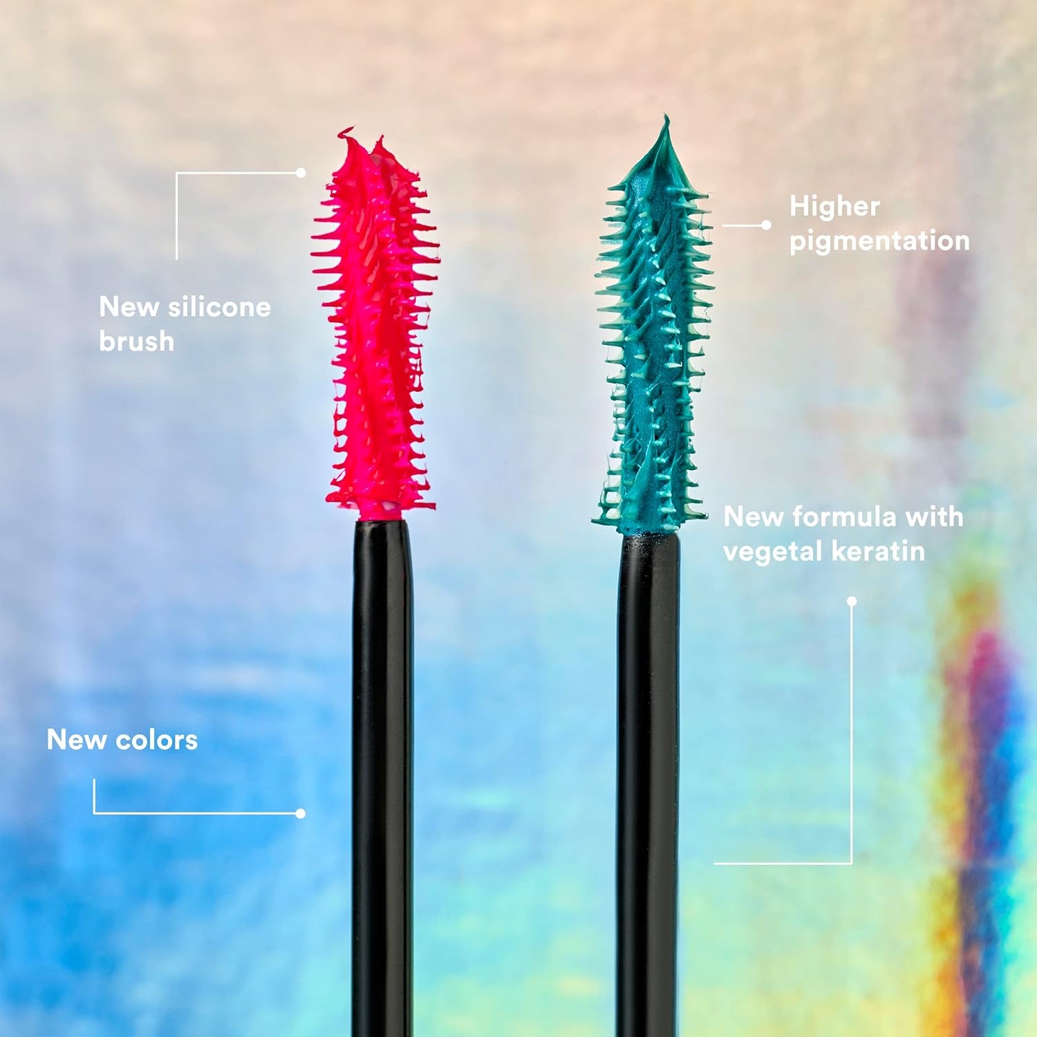 Colour Mascara 793 - Turquoise with Keratin for Enhanced Volume and Definition - Long-Lasting Formula for Sensitive Eyes - Highly Pigmented - Vegan and Cruelty-Free