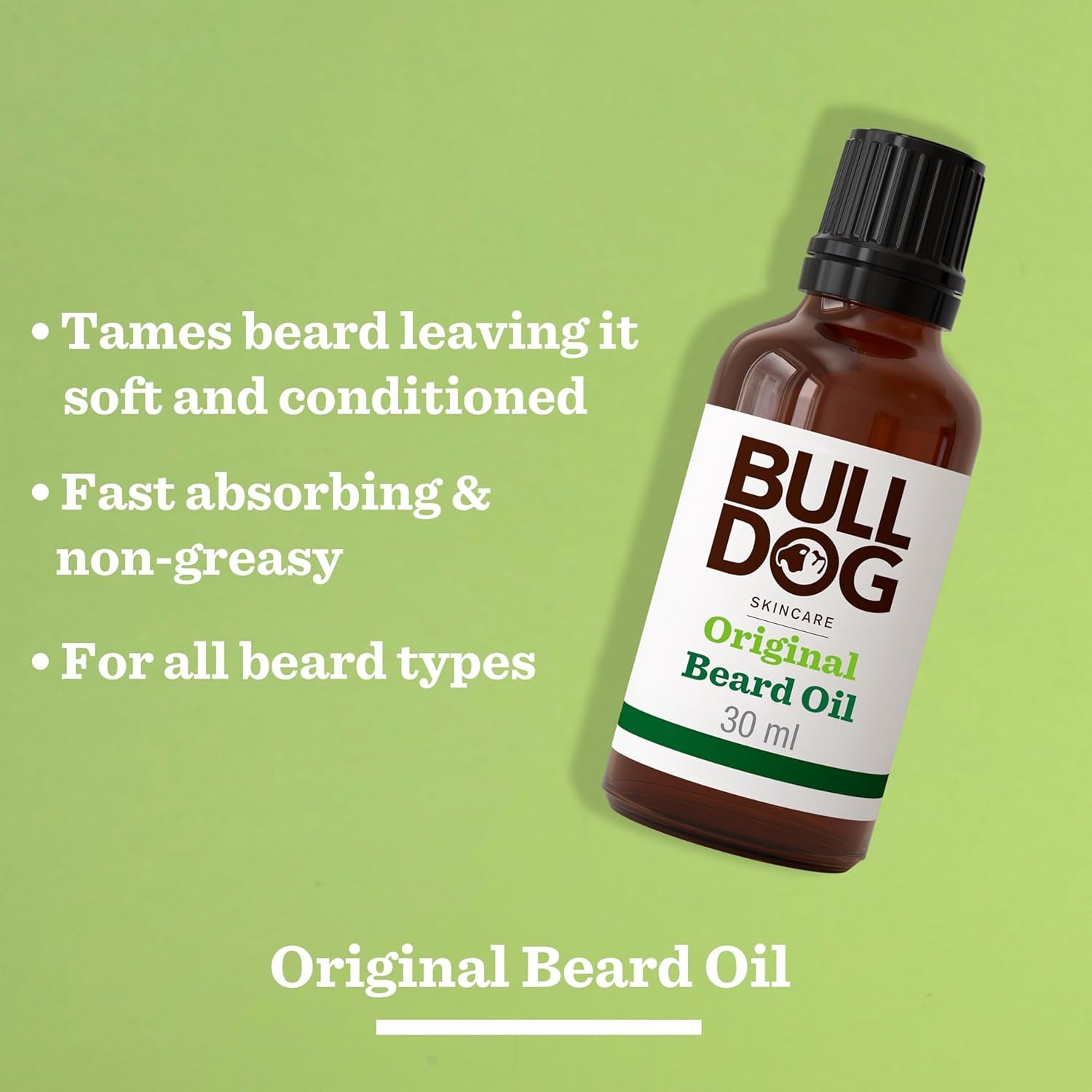 Beardcare Original Beard Oil - Fast-Absorbing, Non-Greasy Formula with Aloe Vera, Camelina Oil, and Green Tea, 30ml