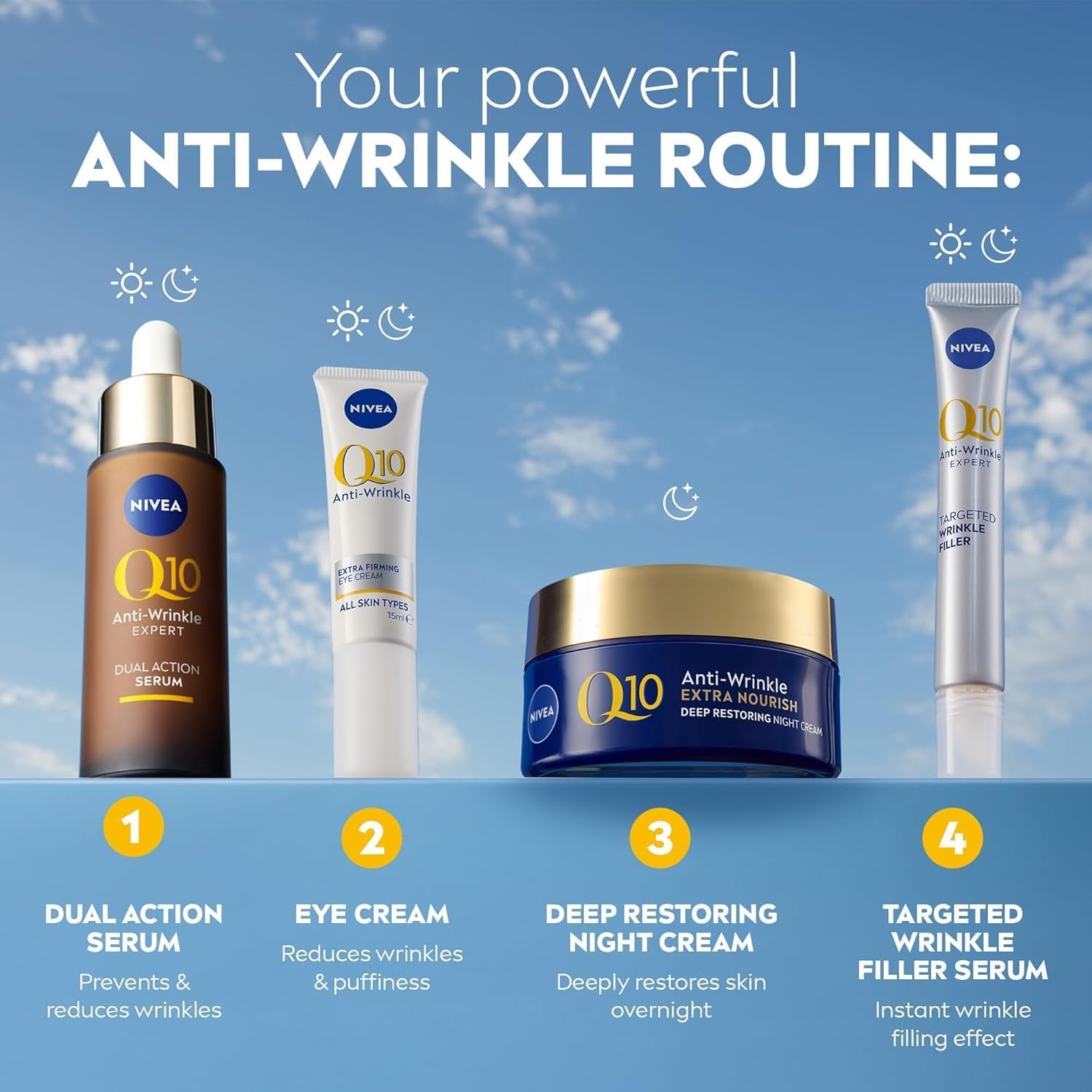 Q10 Anti-Aging Night Cream 50ml | Enriched with Q10 and Argan Oil | Hydrating Formula for 24-Hour Nourishment | Reduces Wrinkles and Fine Lines | Enhances Skin Firmness | Replenishes Mature Skin