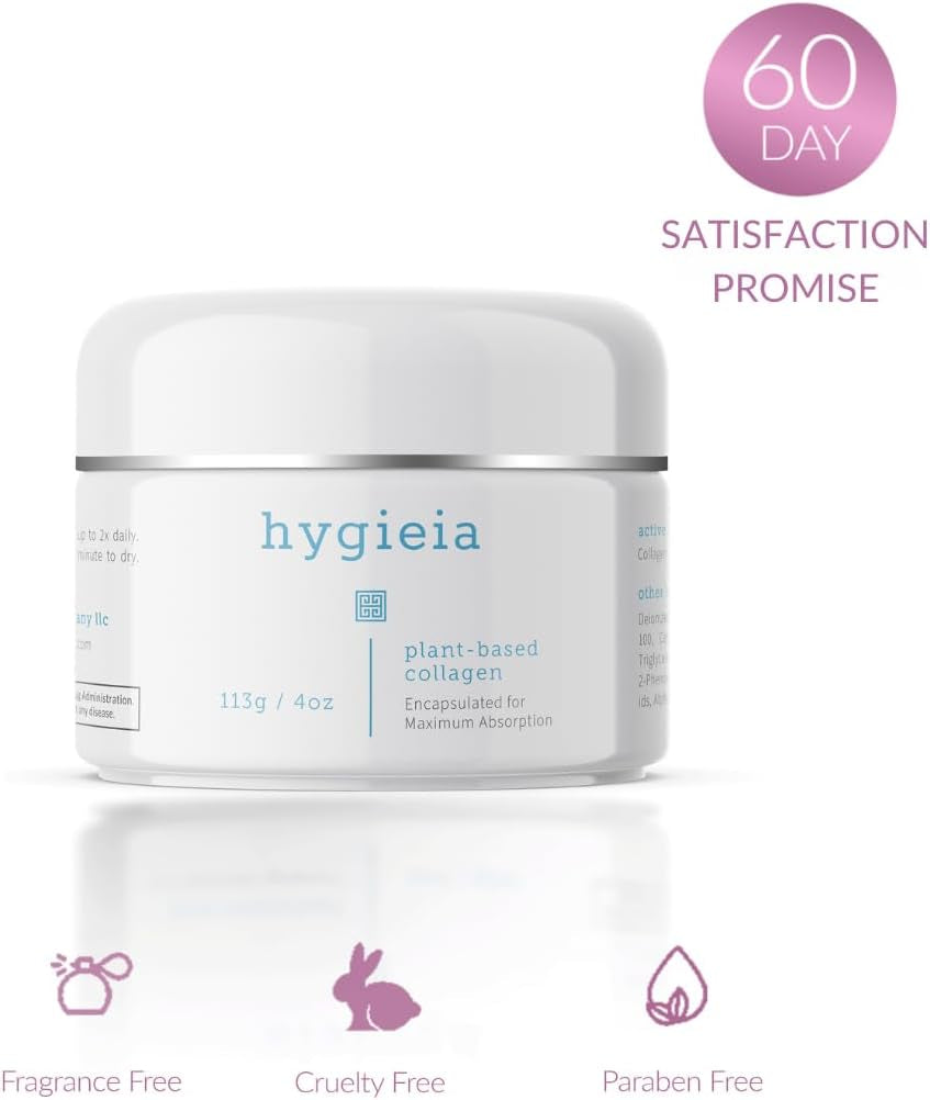 Encapsulated Collagen Cream for Face, Neck, and Body - Vegan Plant-Based Formula for Enhanced Cellular Absorption - Day and Night Cream for Firming and Toning Skin, 4 Oz