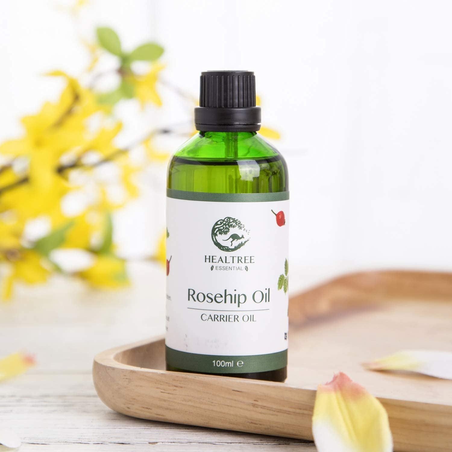 Rosehip Oil 100ml - 100% Pure Cold Pressed Virgin Grade for Skin Care, Face Moisturizer, and Body Massage Essential Oil