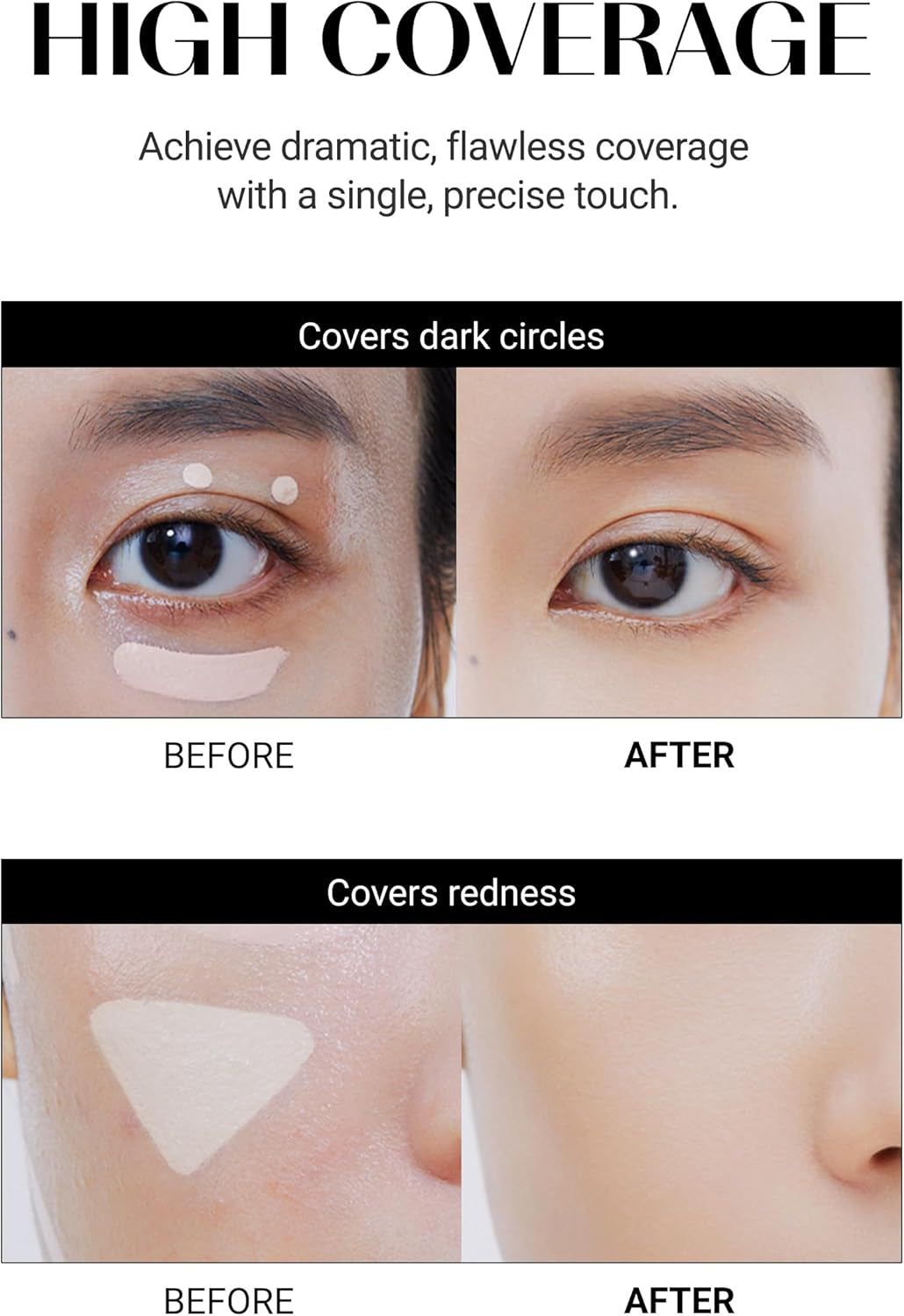 Cover Perfection Tip Concealer SPF 28 PA++ 6.5g - 1.75 Middle Beige, High Adhesive Formula for Blemish, Freckle, and Dark Circle Coverage