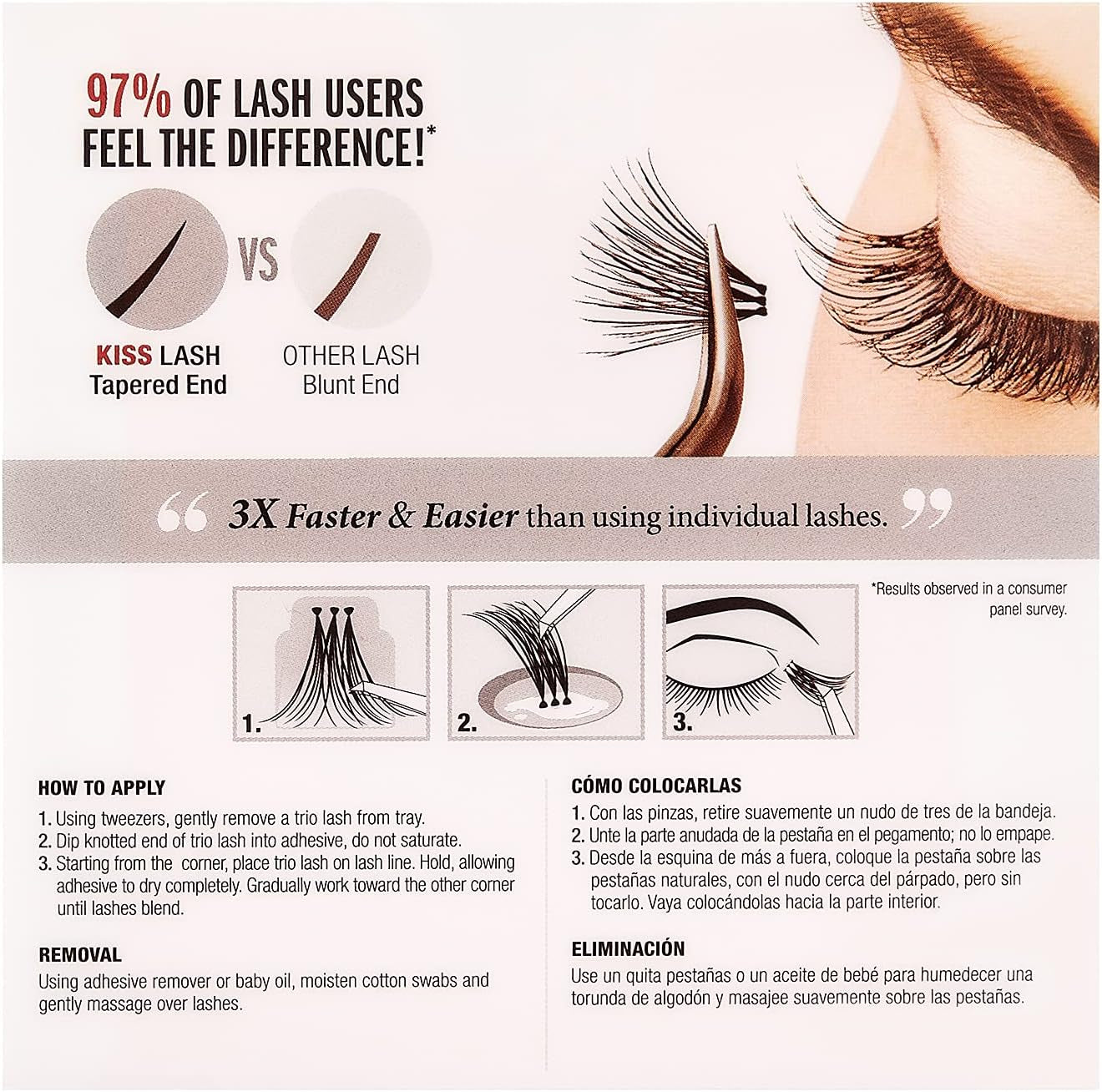 Ever Ez Trio Medium Lashes, 0.03 lb (Pack of 3)