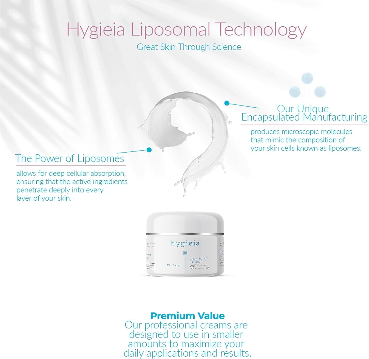 Encapsulated Collagen Cream for Face, Neck, and Body - Vegan Plant-Based Formula for Enhanced Cellular Absorption - Day and Night Cream for Firming and Toning Skin, 4 Oz