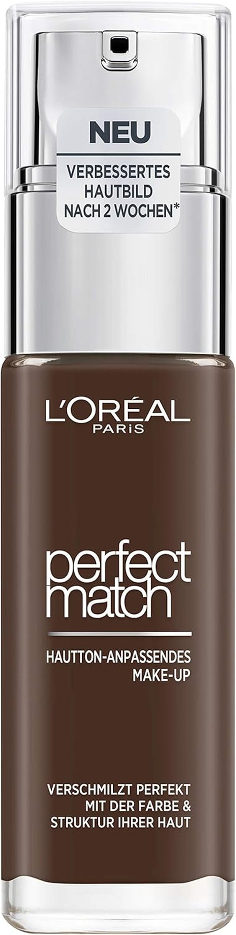 L'Oréal Paris Perfect Match Liquid Foundation with Hyaluronic Acid and Aloe Vera, Shade No. 12.N Ebony, 30ml