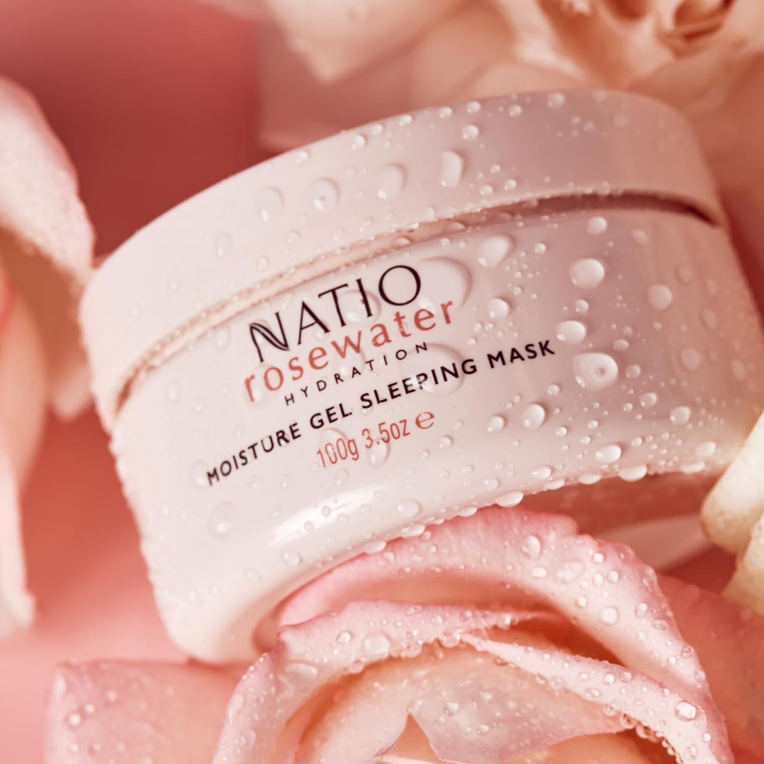 Australia Rosewater Hydration Moisture Gel Sleeping Mask 100G - Overnight Plumping Face Mask with Rosewater, Hyaluronate, and Calendula - Universal Face Moisturiser - Made in Australia