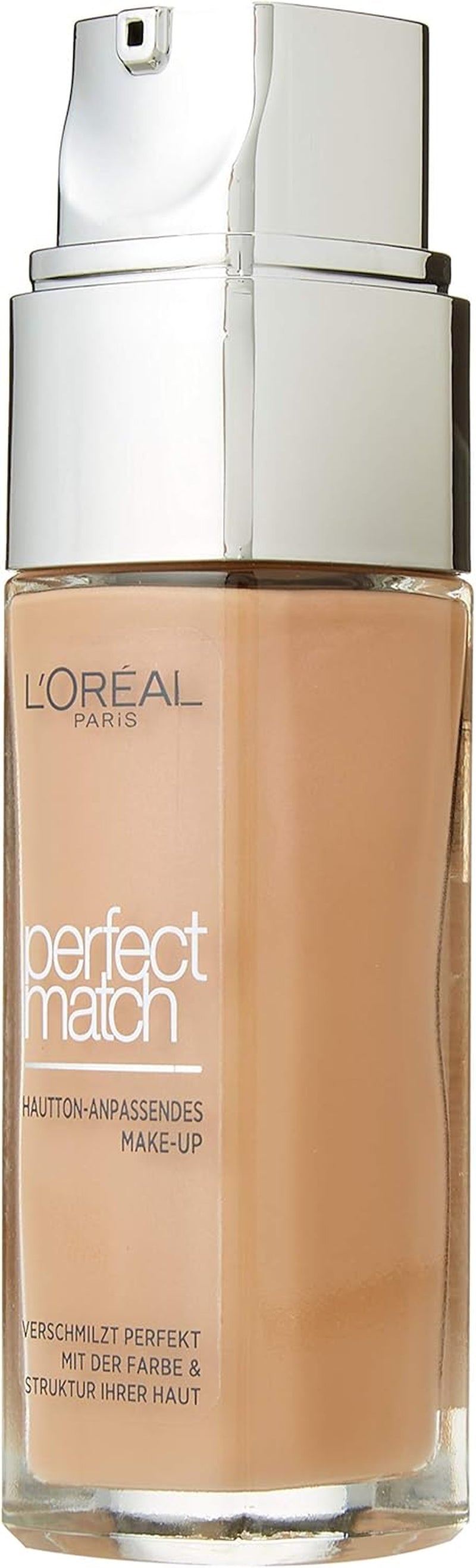 L'Oréal Paris Perfect Match Liquid Foundation with Hyaluronic Acid and Aloe Vera, Shade No. 8.5.D/8.5.W Toffee, 30 ml