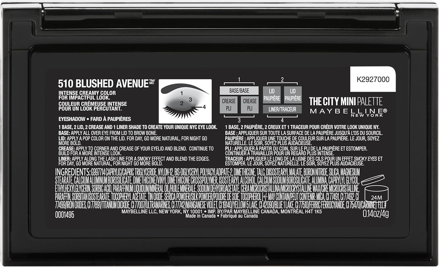 New York City Mini Eyeshadow Palette - Blushed Avenue, 0.14 oz.