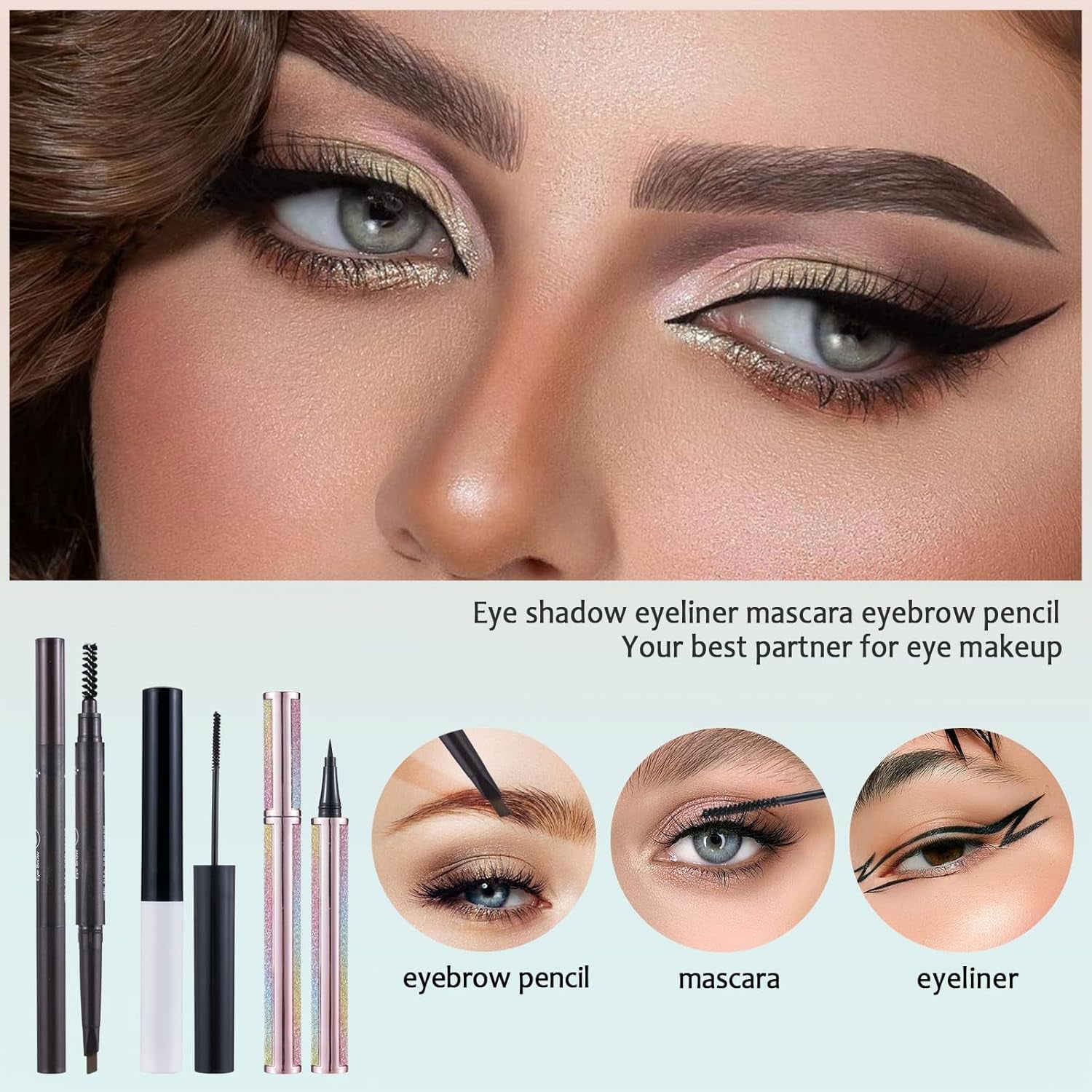 Comprehensive Makeup Kit for Women and Teens - Includes Eyeshadow, Lip Gloss, Lipstick, Makeup Brushes, Eyebrow Pencil, Eyeliner, Liquid Concealer, Foundation Primer, and Makeup Bag