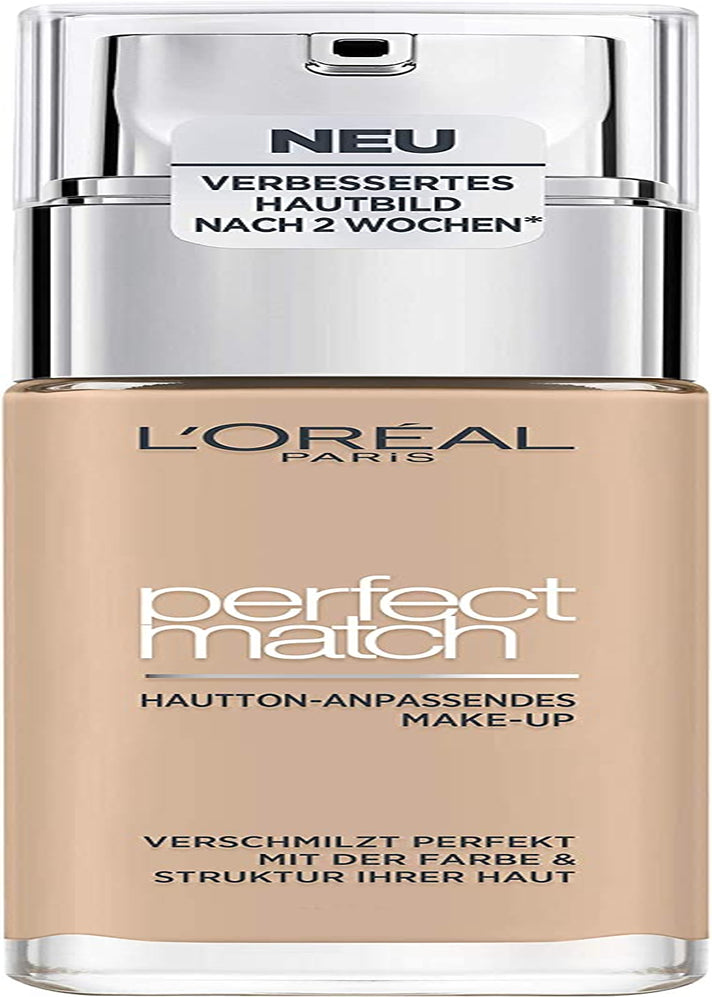L'Oréal Paris Perfect Match Liquid Foundation with Hyaluronic Acid and Aloe Vera, Shade No. 2.R/2.C Rose Vanilla, 30 ml