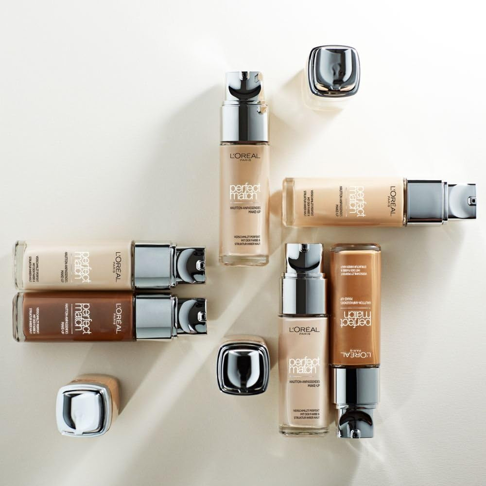L'Oréal Paris Perfect Match Liquid Foundation with Hyaluronic Acid and Aloe Vera, Shade No. 2.R/2.C Rose Vanilla, 30 ml