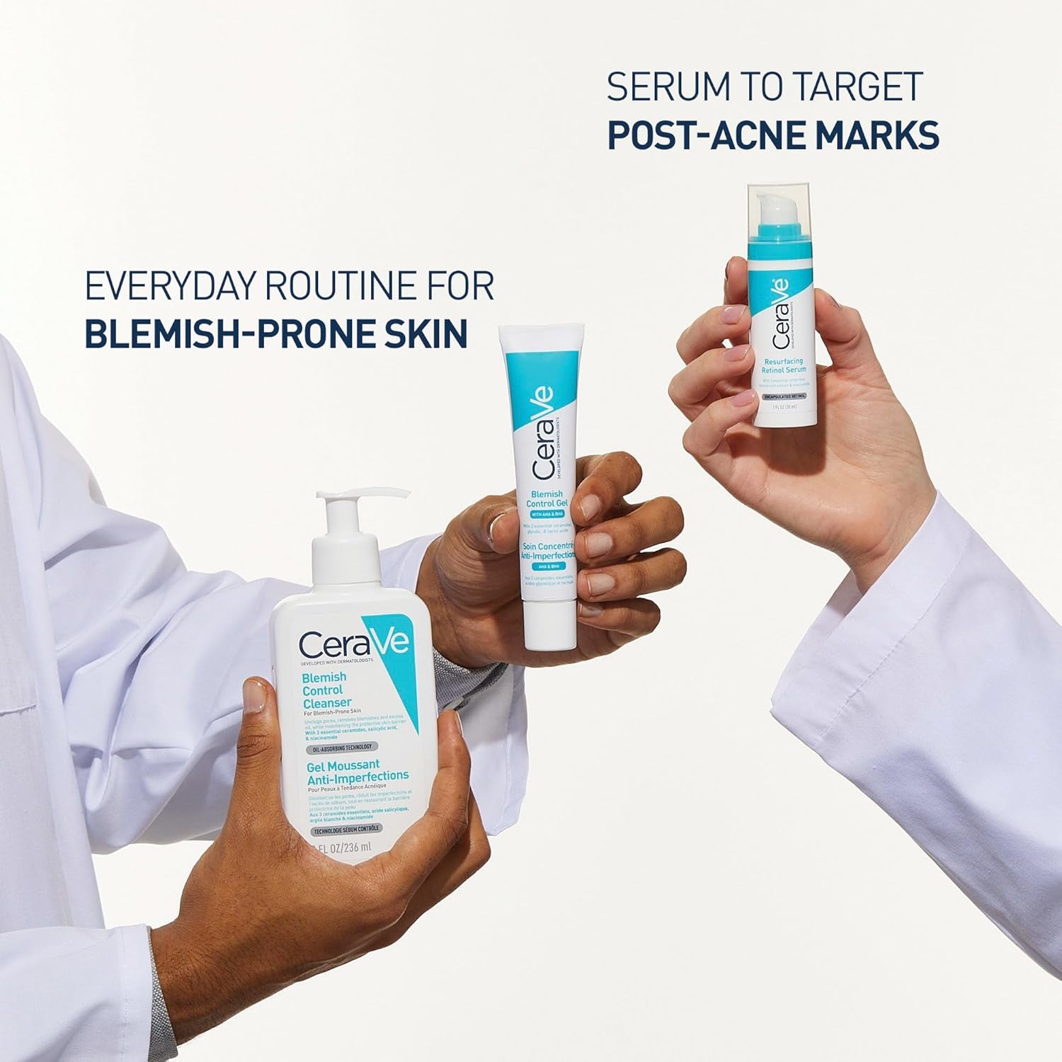 Blemish Control Gel Cleanser 236ml for Acne-Prone Skin with 2% Salicylic Acid, Niacinamide, Purifying Clay, and Ceramides - Lightweight and Oil-Absorbing Formula