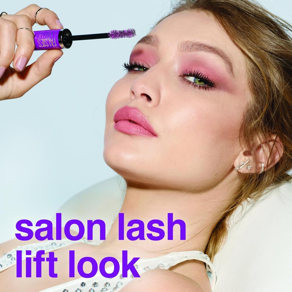 New York Falsies Lash Lift Mascara, Long-Lasting 16 Hours, Deepest Black