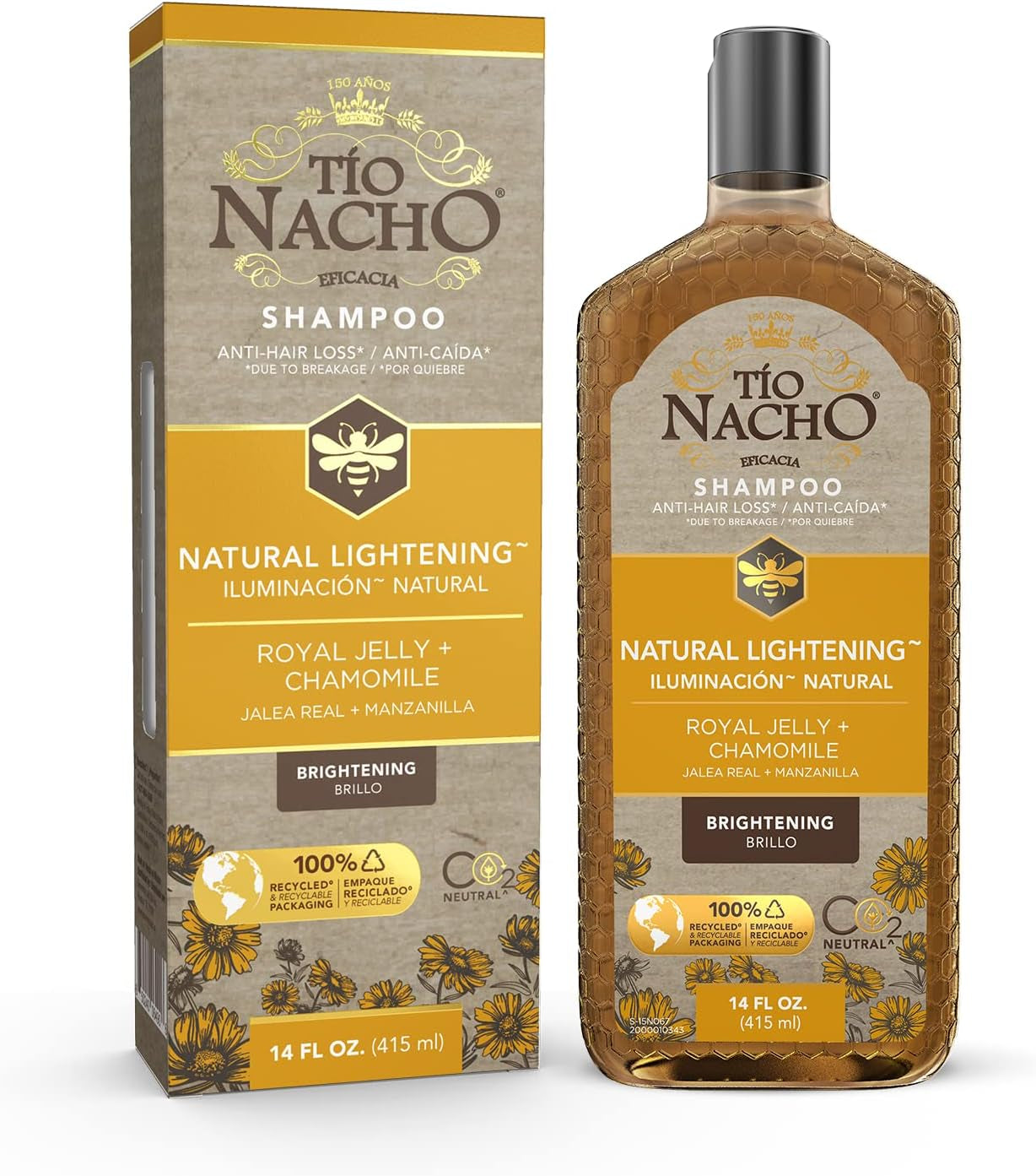 Natural Lightening and Volumizing Shampoo Infused with Royal Jelly and Chamomile, 14 Ounces