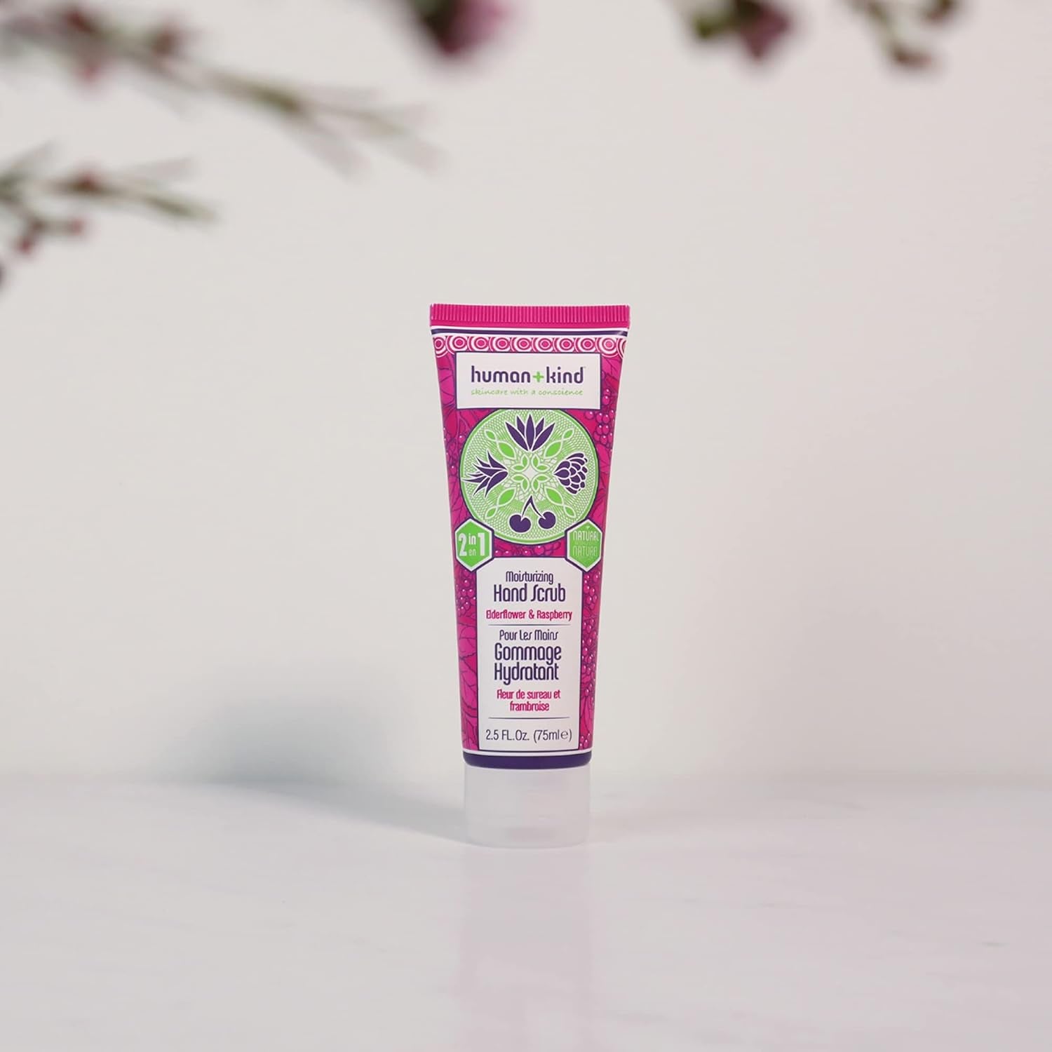 Moisturizing Hand Exfoliating Scrub for Soft and Smooth Skin - Gentle Repair for Dry, Cracked, and Peeling Hands with Shea Butter, Dried Raspberry Seeds, and Hydrated Silica - 75 ml