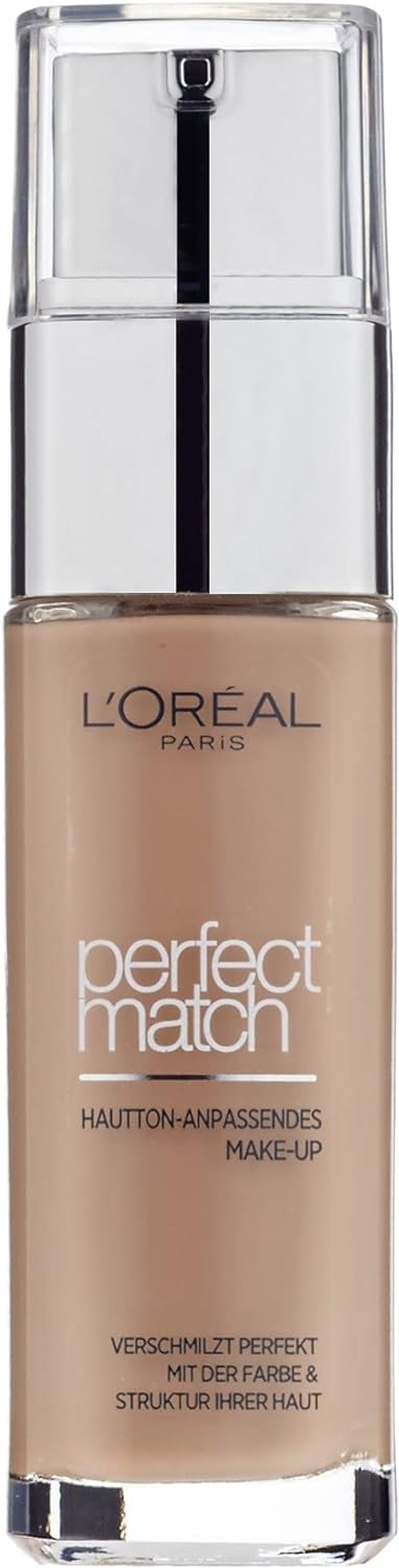 L'Oréal Paris Perfect Match Liquid Foundation No. 4.N Beige with Hyaluronic Acid and Aloe Vera, 30 ml