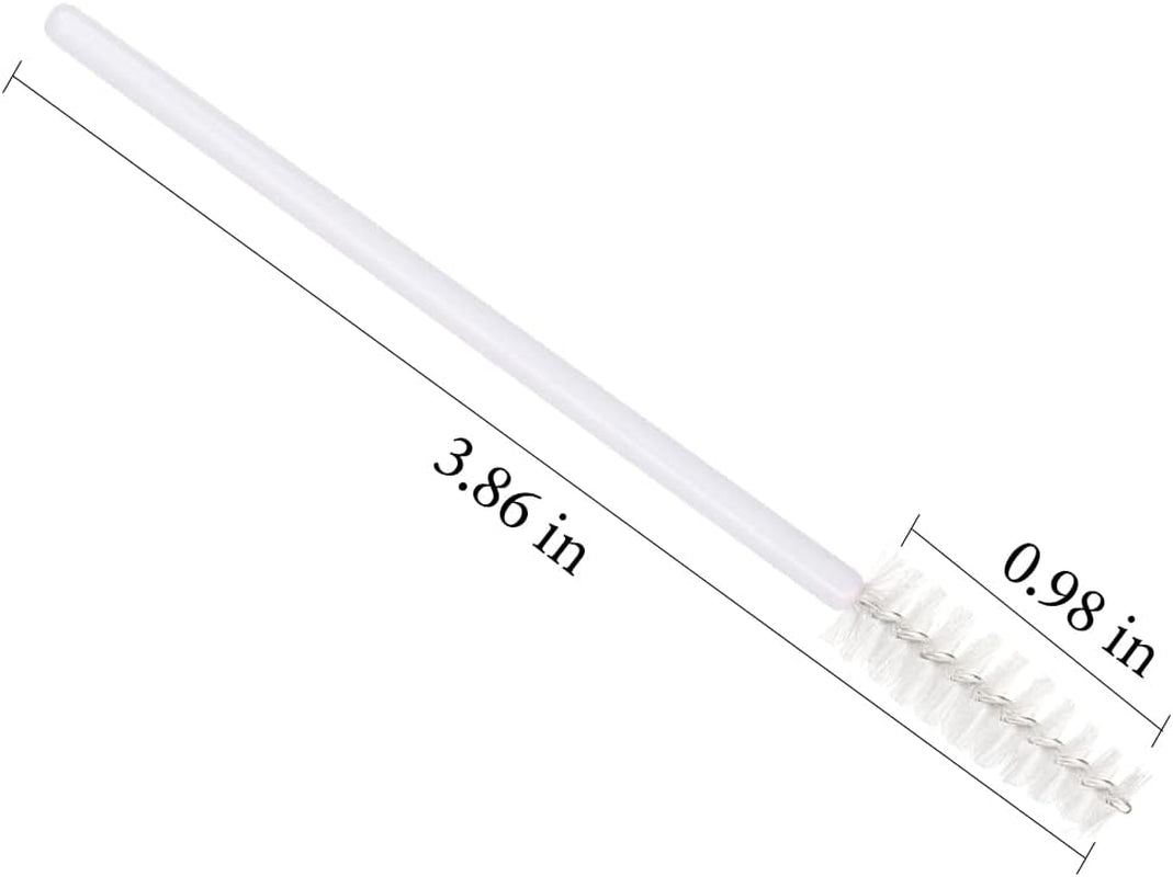 300 Disposable Eyelash Mascara Wands - Professional Lash Brush Applicators for Extensions, White