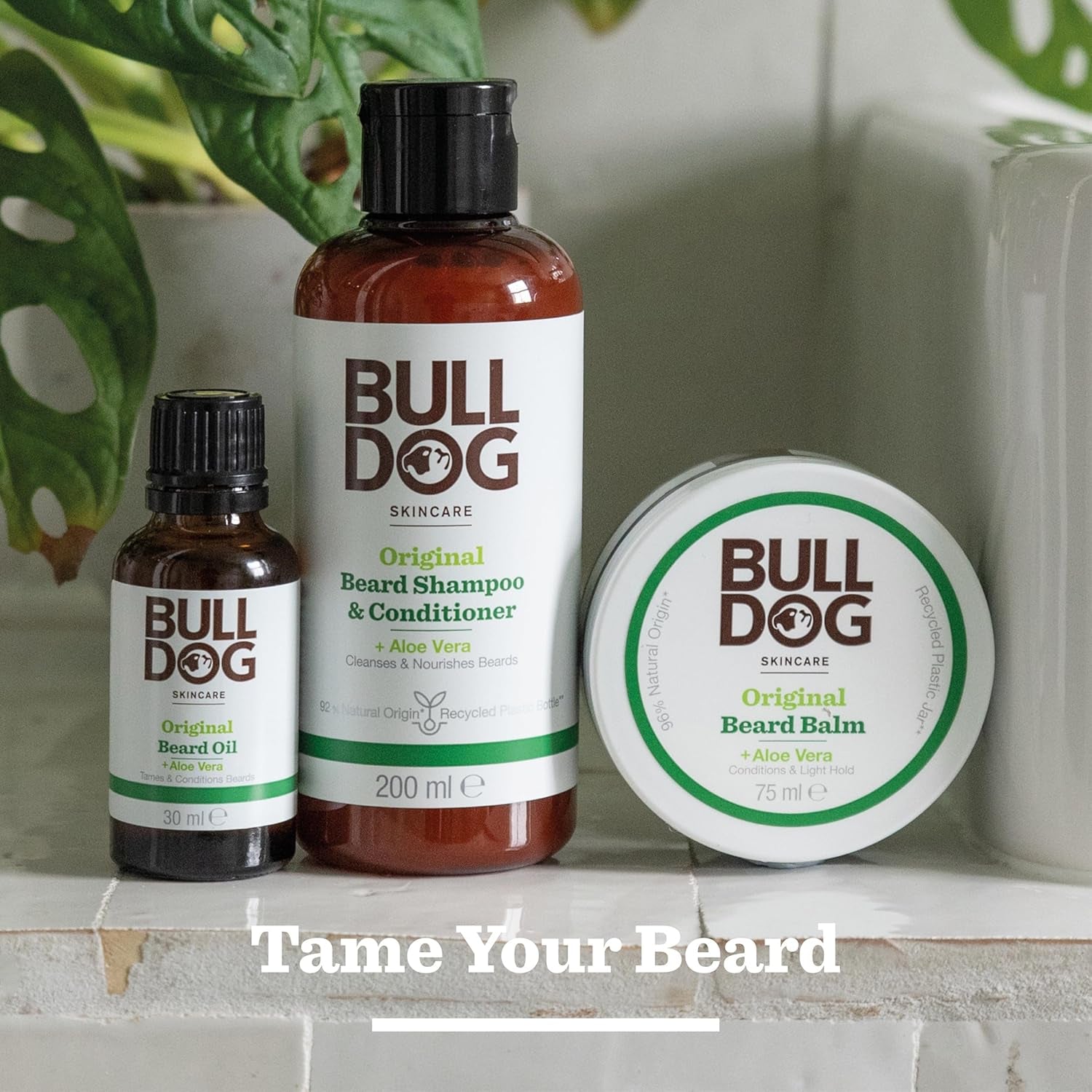 Beardcare Original Shampoo and Conditioner for Soft, Fresh, and Nourished Beards with Aloe Vera, Camelina Oil, and Green Tea, 200ml
