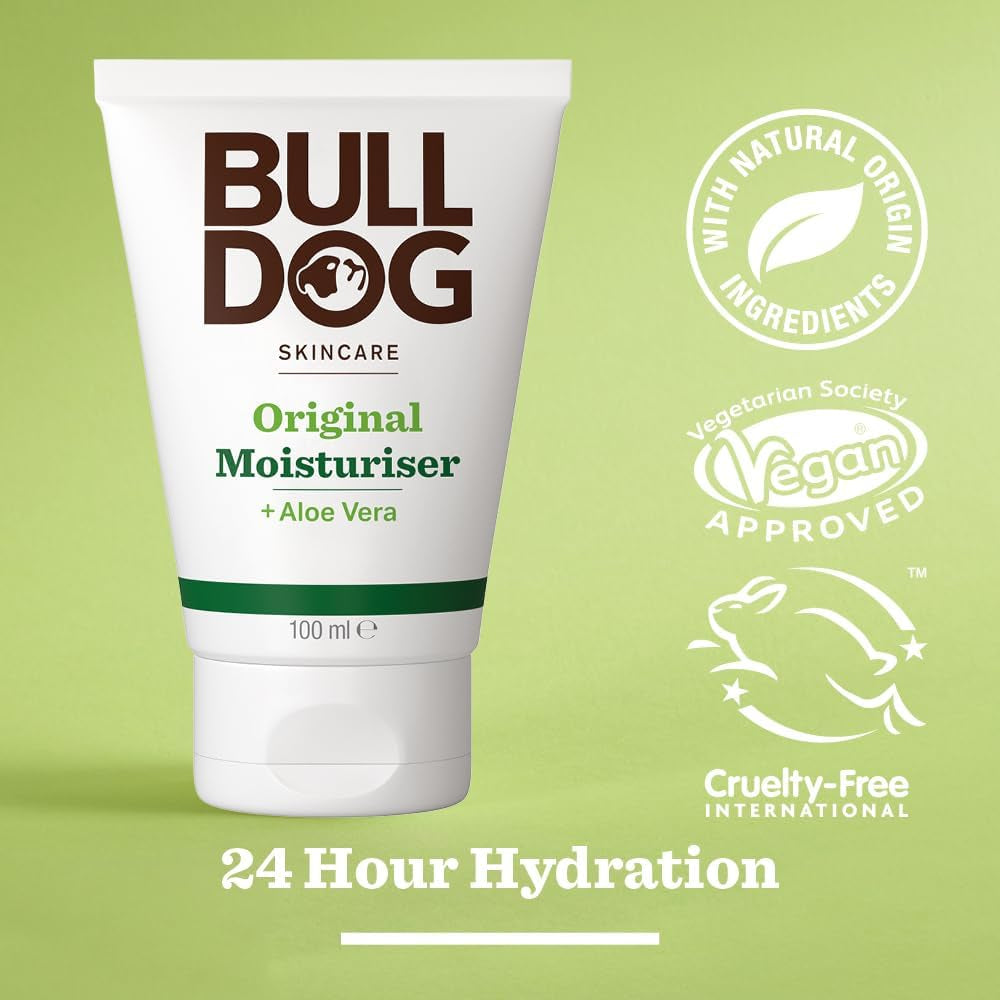 Men's Original Moisturiser for All-Day Hydration with Aloe Vera, Camelina Oil, and Green Tea - 100ml