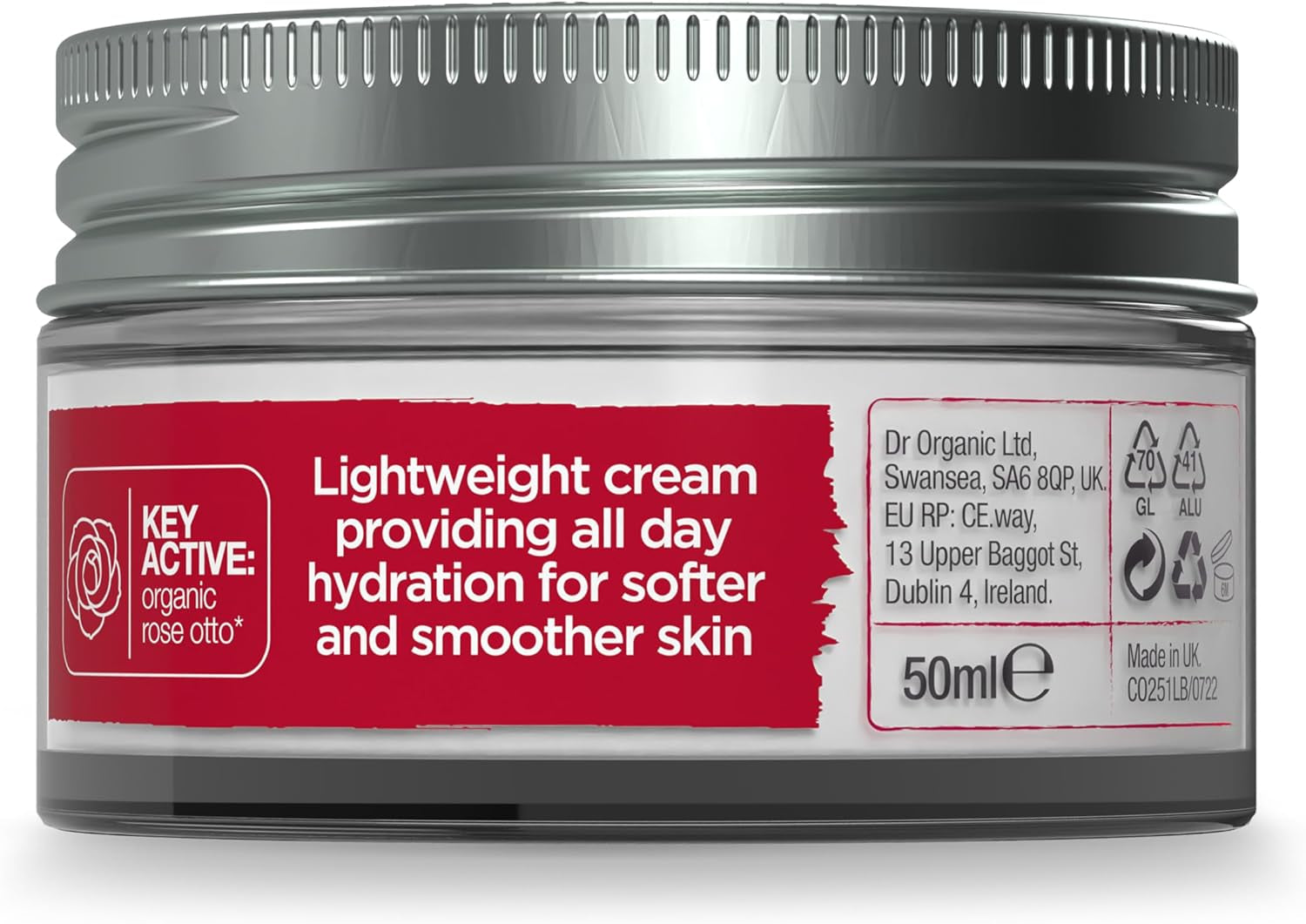 Dr Organic Rose Otto Day Cream - Moisturizing Formula for Mature Skin, Suitable for All Genders, Natural and Vegan, Cruelty-Free, Paraben & SLS-Free, Eco-Friendly Packaging, 50ml