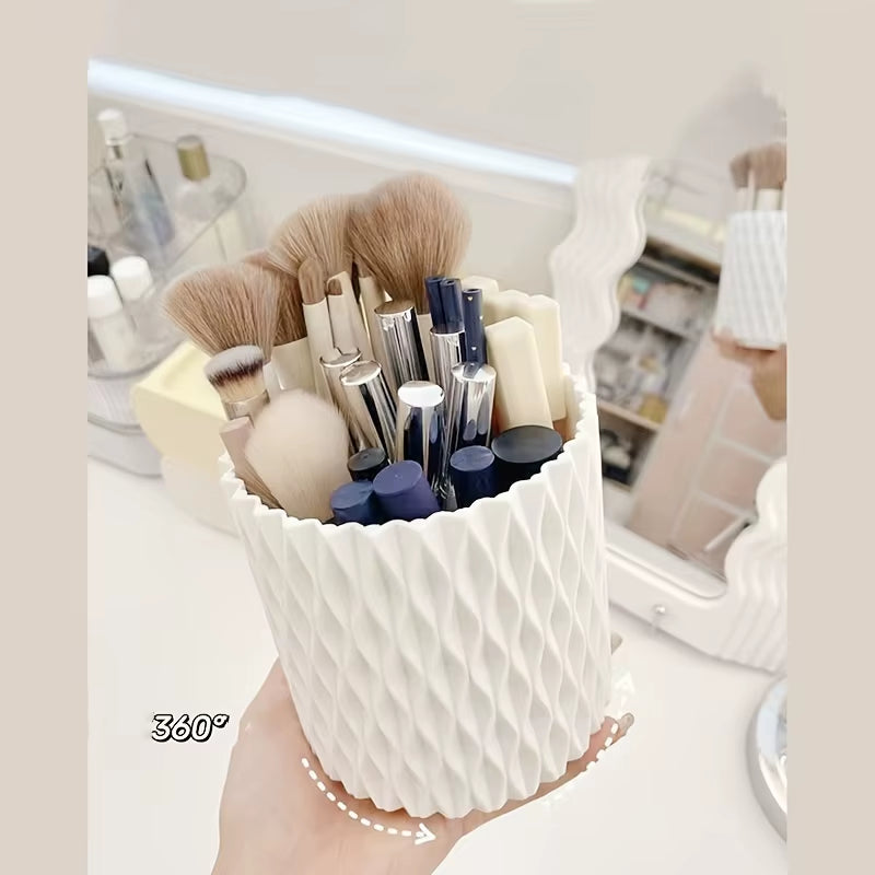 360-Degree Rotating Desktop Cosmetic Storage Organizer for Makeup and Skincare Products