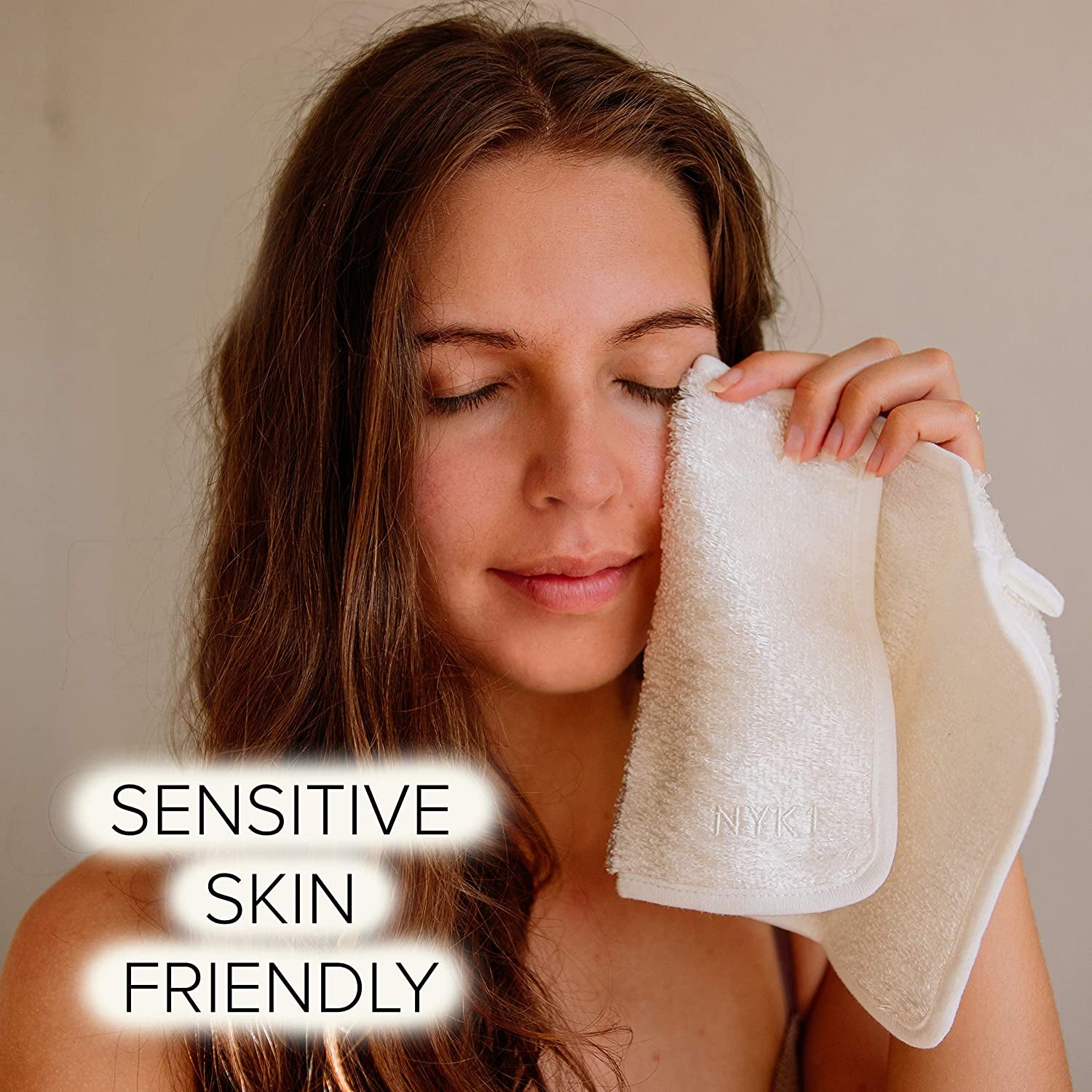 Bamboo Exfoliating Face Towels - Set of 2 Reusable Makeup Remover Cloths with Microfiber Technology