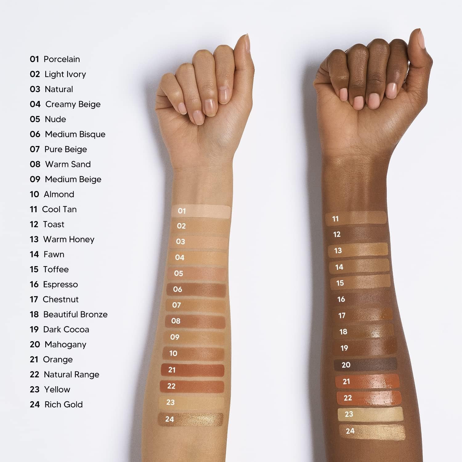 4-in-1 Concealer: Color Corrector, Contour, and Highlighter with Full Coverage for Under Eye Circles and Blemishes - Hydrating and Long-Lasting Formula (Orange Corrector, 1 Pack)