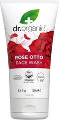 Dr Organic Rose Otto Cleansing Face Wash for Mature Skin - Natural, Vegan, Cruelty-Free, Paraben & SLS-Free, 150ml, Eco-Friendly Packaging
